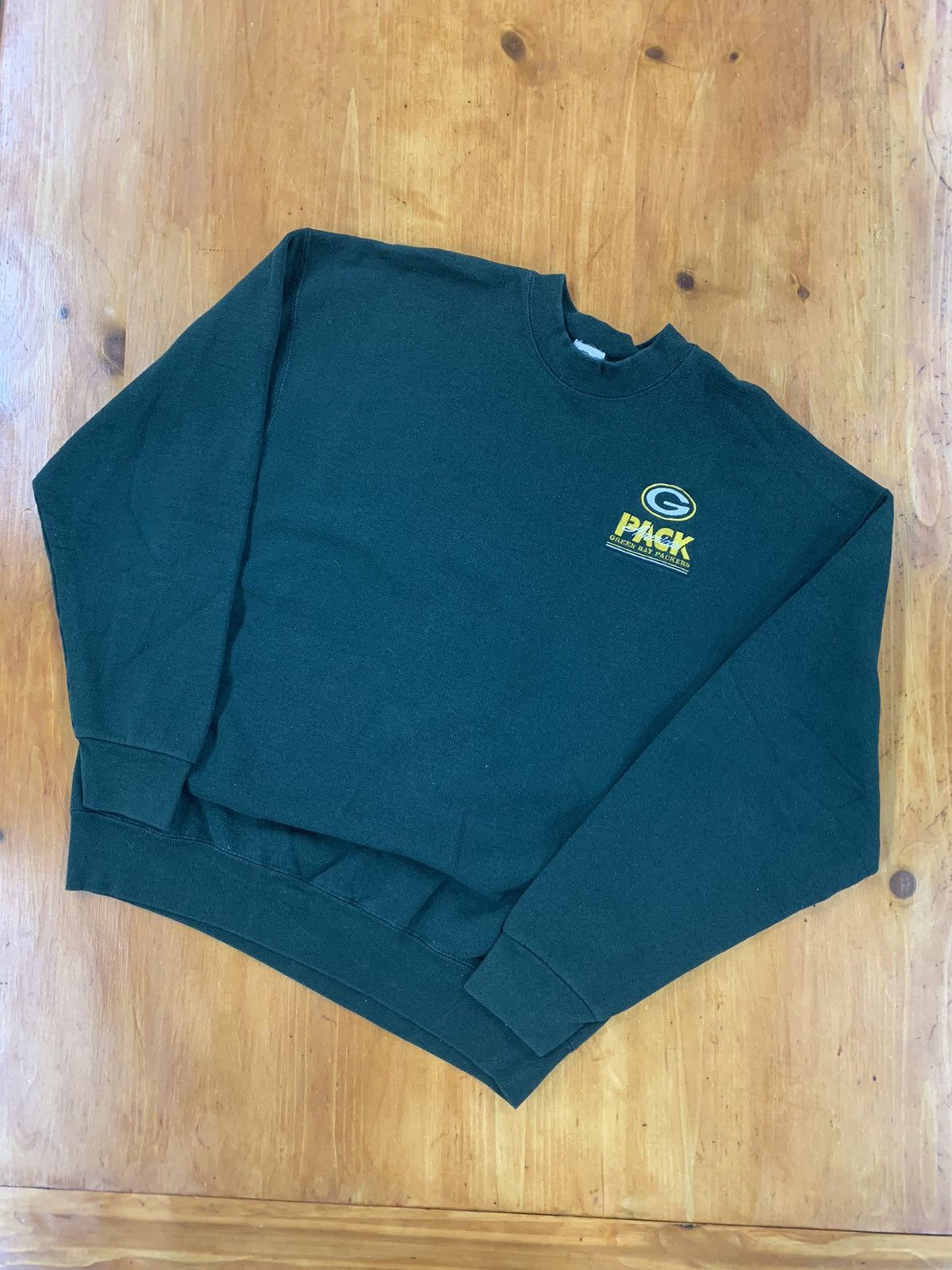 Vintage Crewneck Green Bay Packers Chest Embroider Crewneck T-Shirts, Hoodie, Sweatshirt | PodTeesHub.com