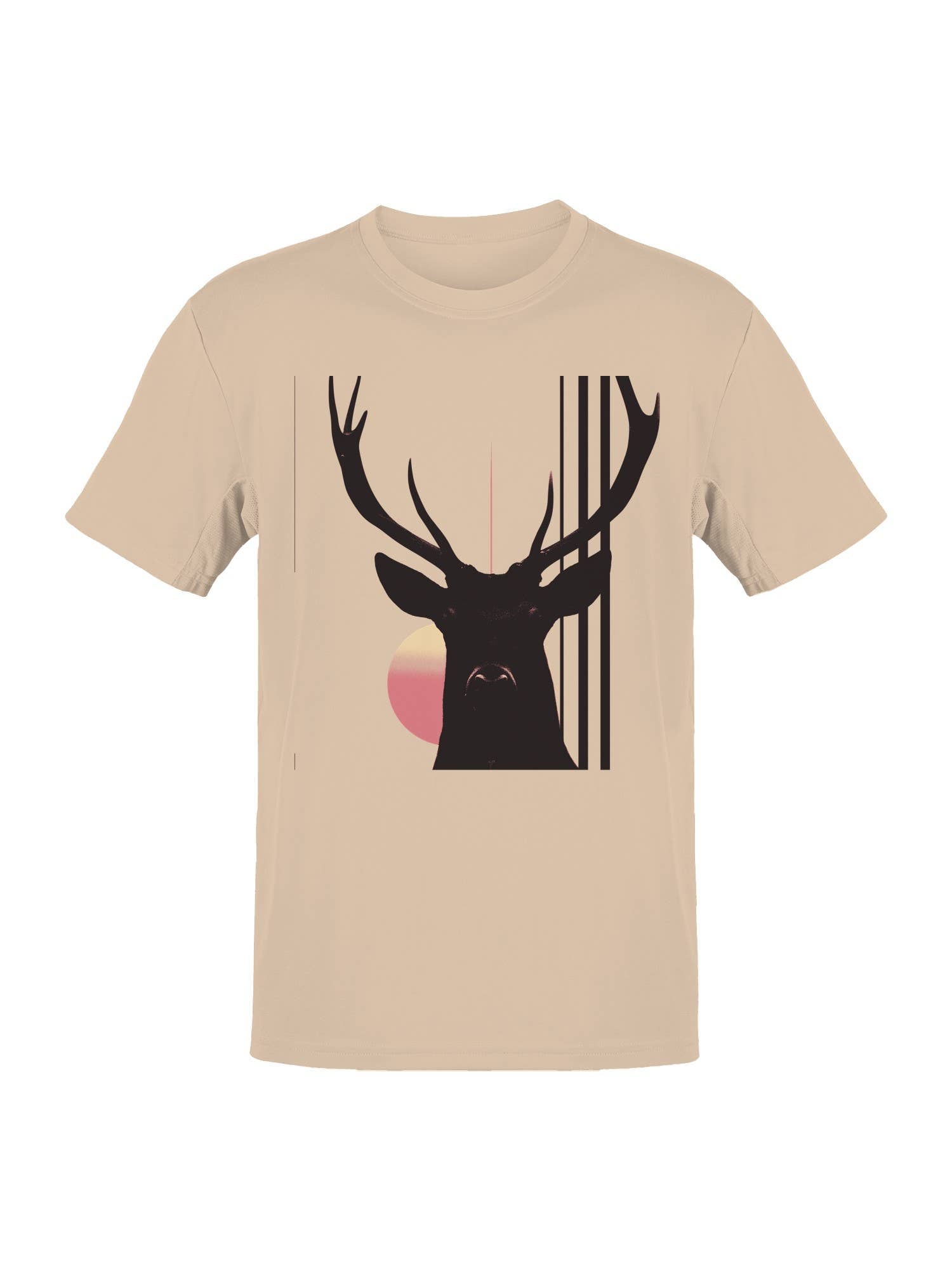 Sunrise Deer Silhouette Art Men's T-Shirt Hoodie, Sweatshirt | PodTeesHub.com