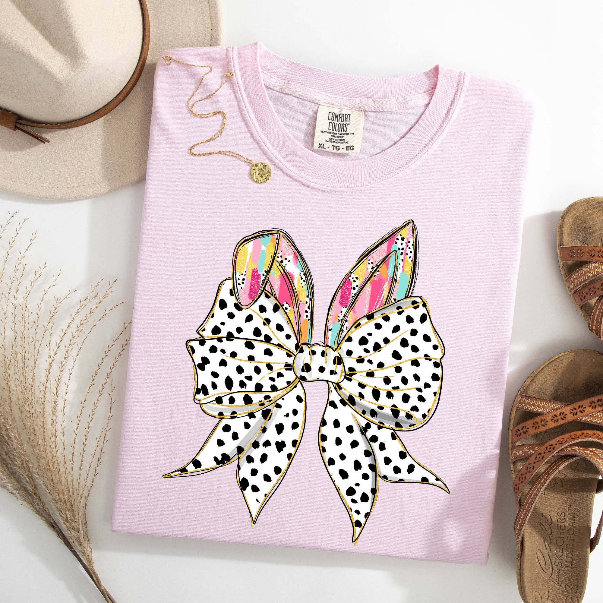 Coquette, Dalmatian Rabbit Ears, Ribbon Bows, Holiday Tshirt Hoodie, Sweatshirt | PodTeesHub.com