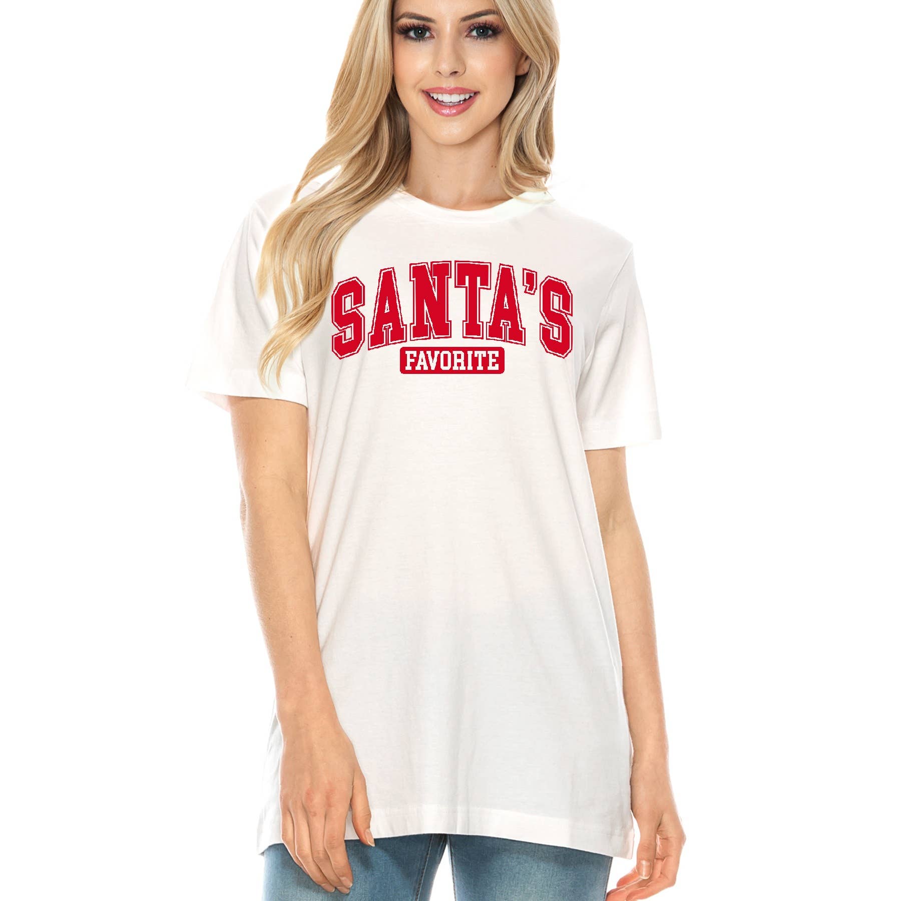 Santas Favorite Short Sleeve Tee Hoodie, Sweatshirt | PodTeesHub.com