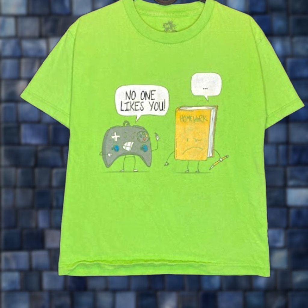 Vintage Ink Inc T Shirt Youth L Green Graphic Print Grunge Funny No One Likes You Hoodie, Sweatshirt | PodTeesHub.com