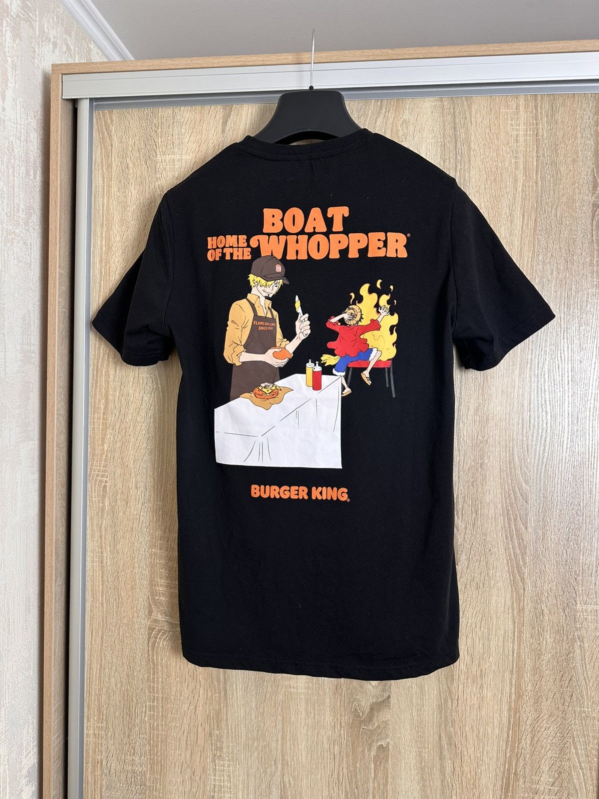 Burger King Flame Grilling T Shirt Anime Japan Hoodie, Sweatshirt | PodTeesHub.com