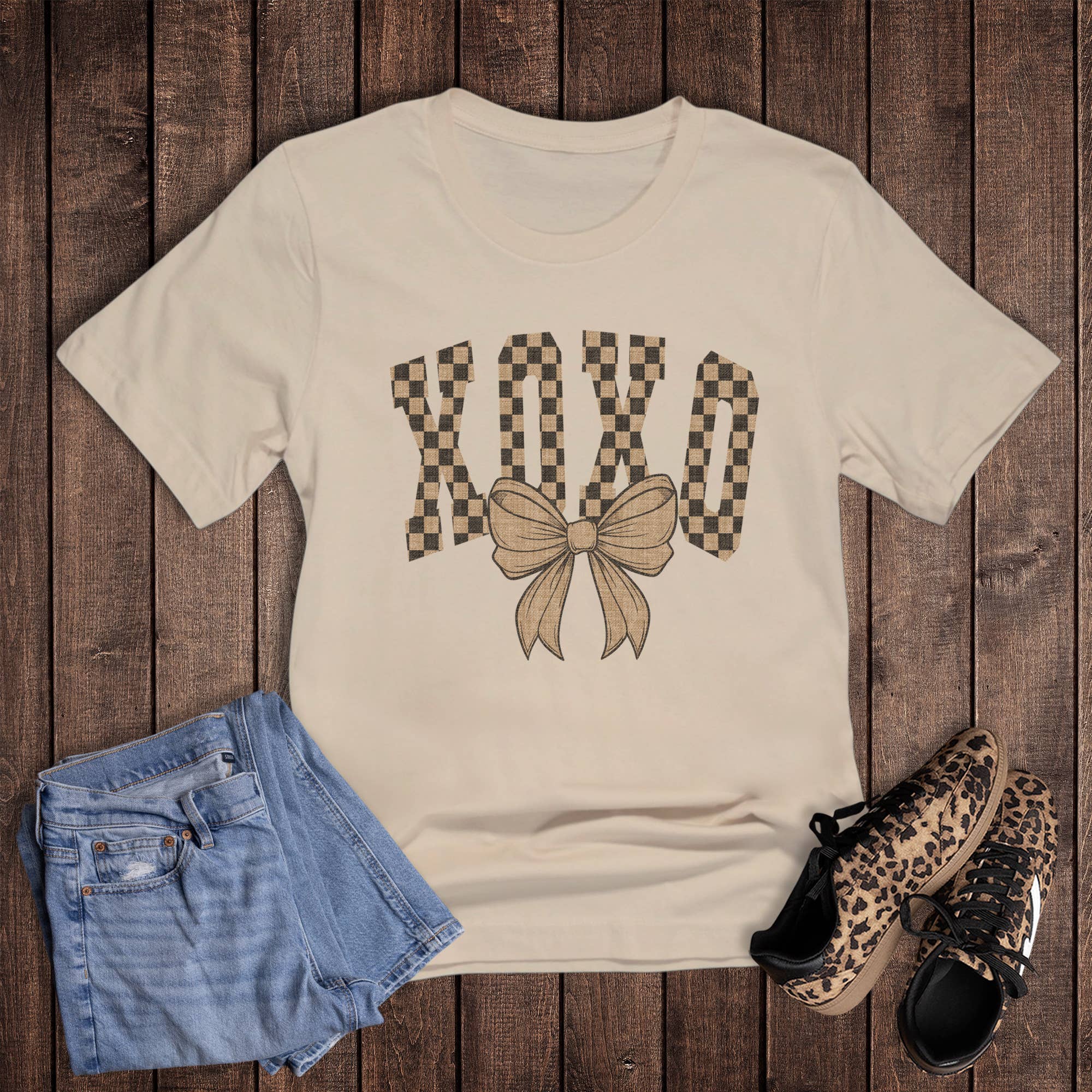 Valentine Check Xoxo Graphic Tee Hoodie, Sweatshirt | PodTeesHub.com