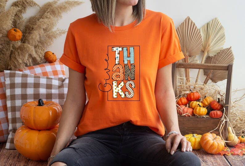 Give Thanks T-Shirt Hoodie, Sweatshirt | PodTeesHub.com