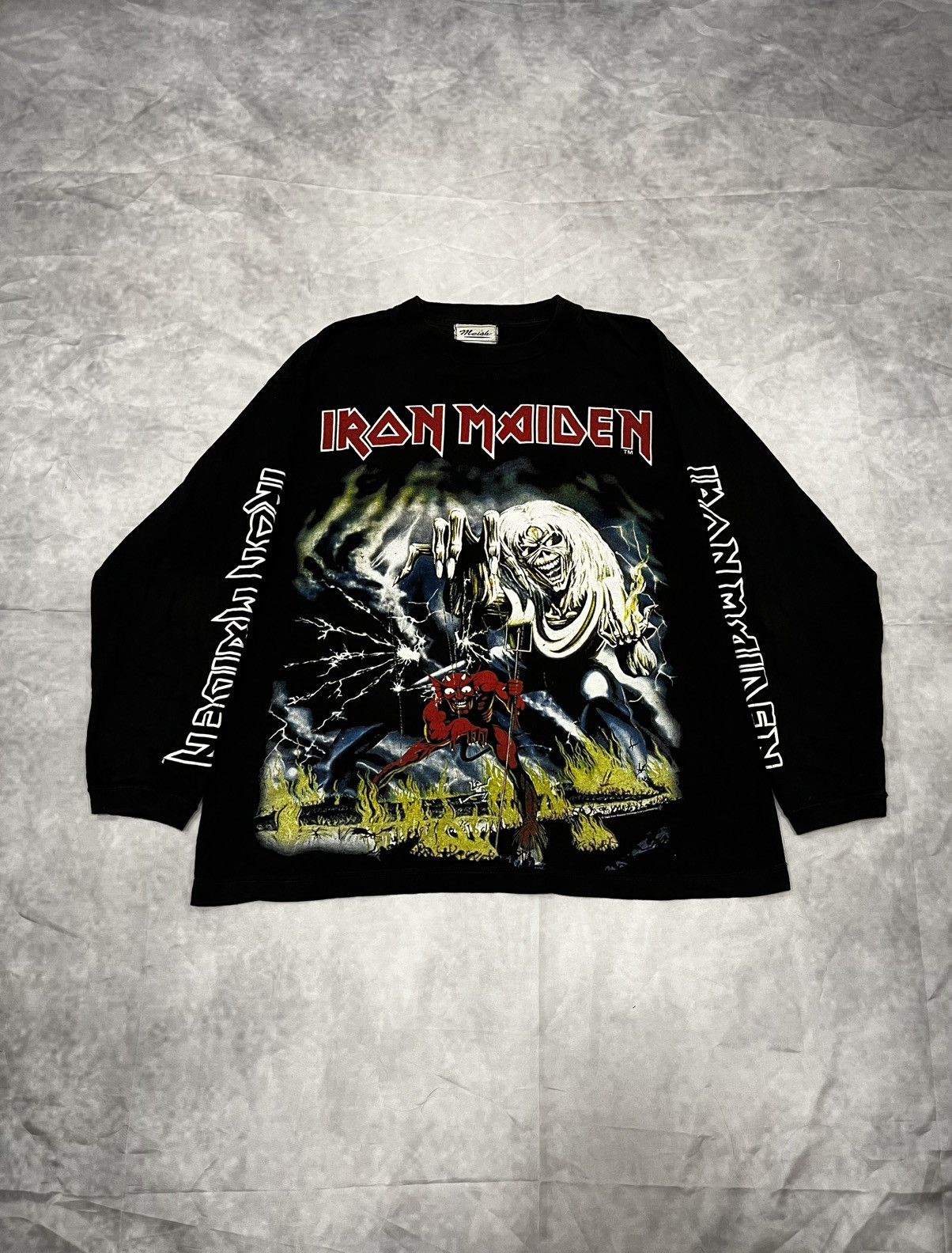 Maiden Iron Maiden The Number Of The Beast 1982 Vintage Longsleeve T-Shirts, Hoodie, Sweatshirt | PodTeesHub.com