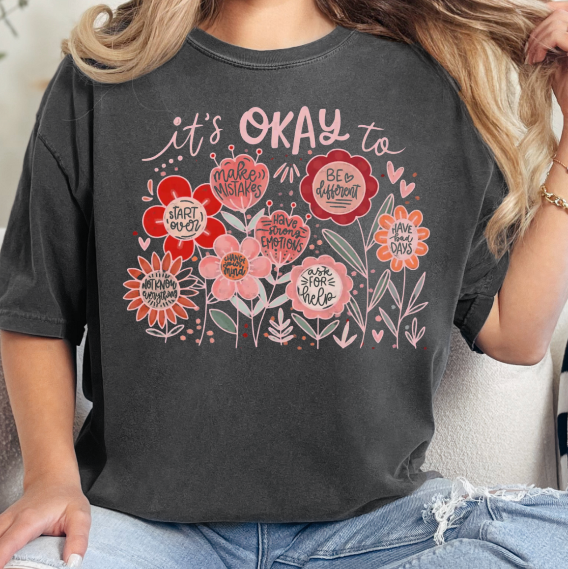 It's Ok To Comfort Color Tee Hoodie, Sweatshirt | PodTeesHub.com