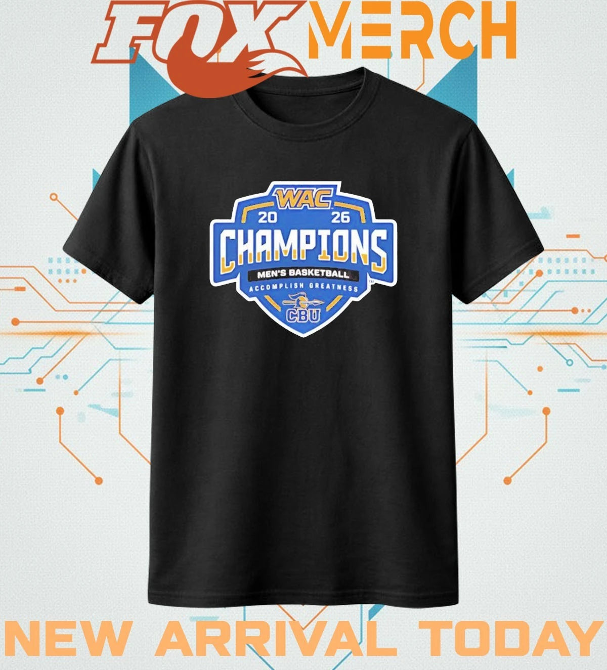 CBU Basketball WAC Champions 2026 t-shirt
