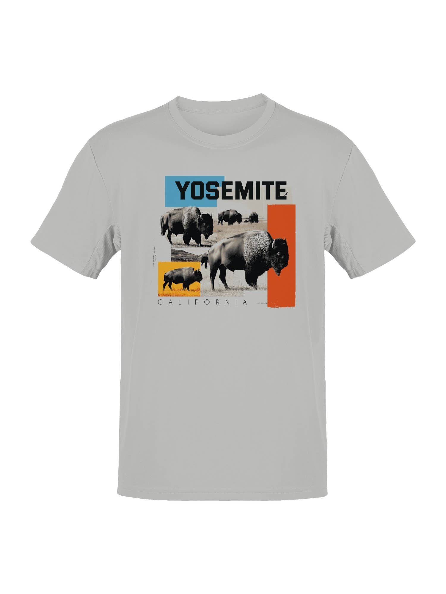 Yosemite Bison Landscape Art Men's T-Shirt Hoodie, Sweatshirt | PodTeesHub.com
