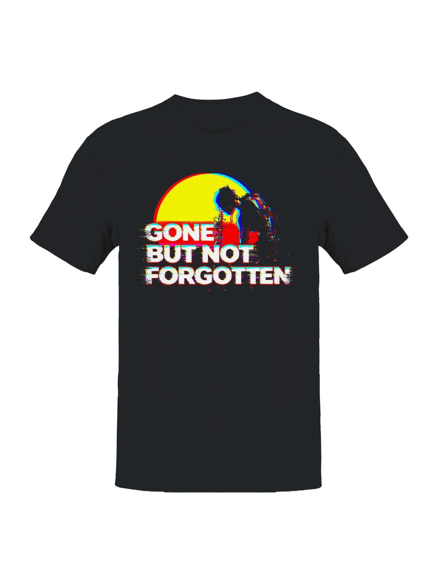 Retro Glitch Sunset Design Men's T-Shirt Hoodie, Sweatshirt | PodTeesHub.com