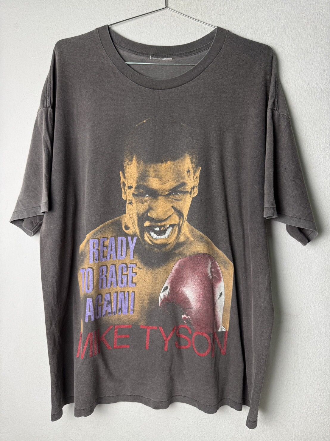 Tees Rap Tee Mike Tyson Vs George Foreman 1990 God Faded Hoodie, Sweatshirt | PodTeesHub.com
