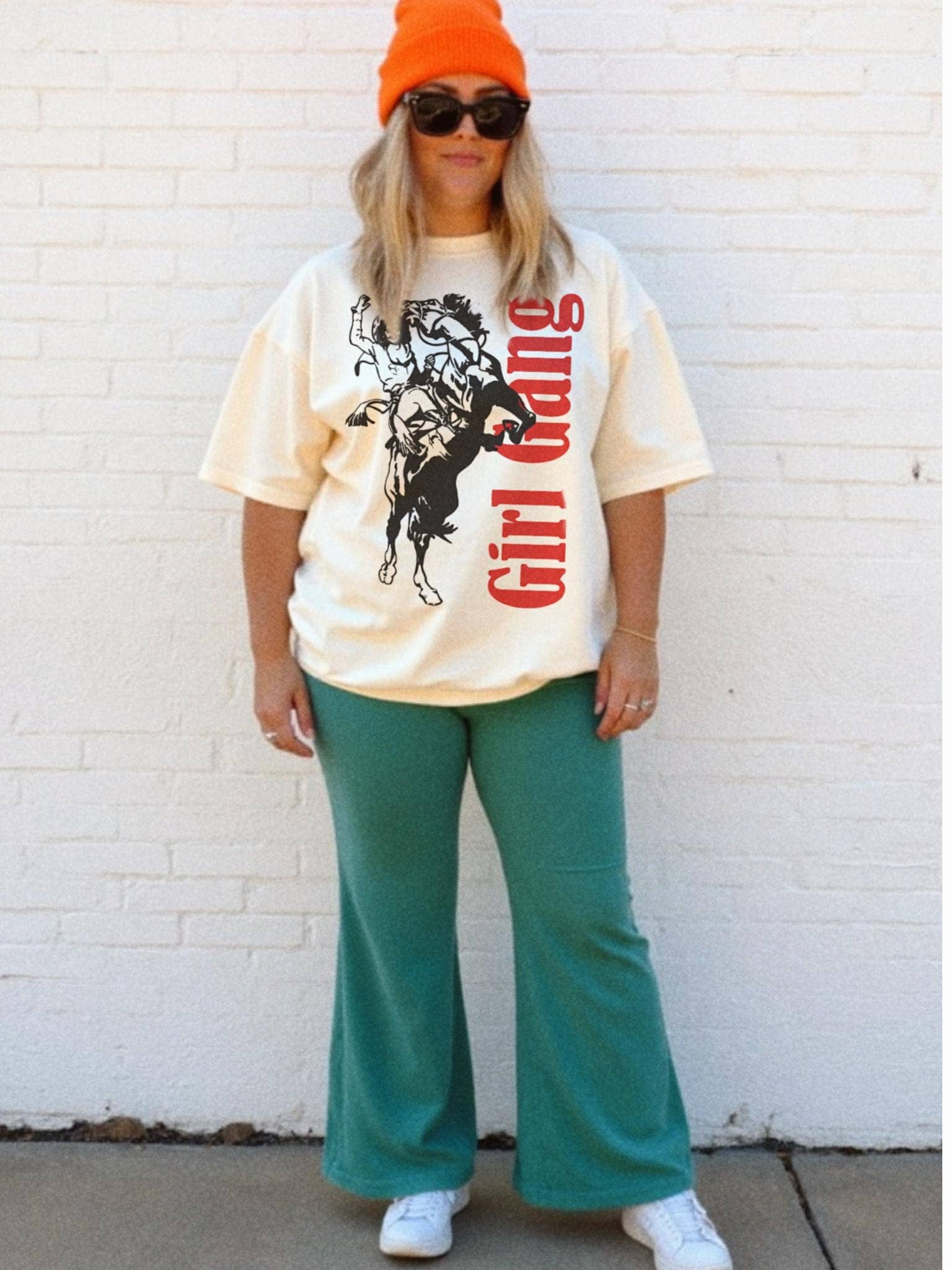 Girl Gang Tee Vintage Cowgirl Feminist Western Graphic Top Hoodie, Sweatshirt | PodTeesHub.com
