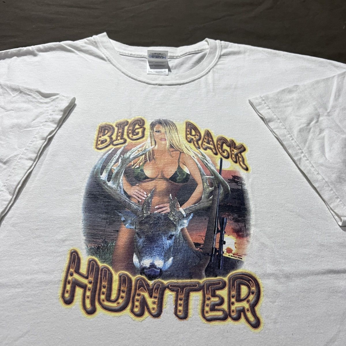 Vintage Y2k Big Rack Hunter Funny Tee 2xl Sexy Oversized Hoodie, Sweatshirt | PodTeesHub.com