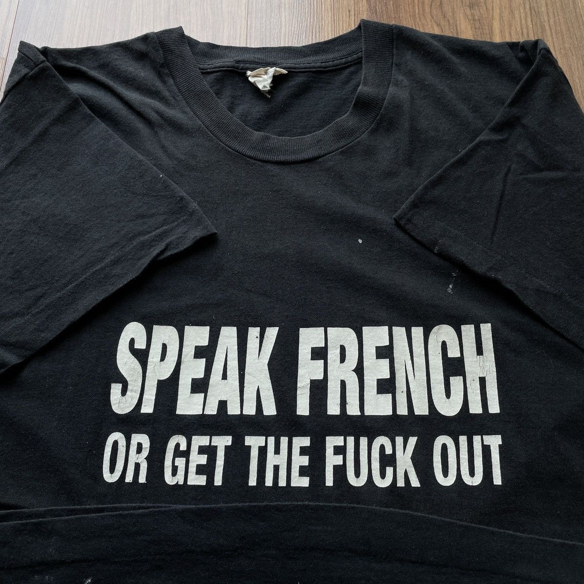Vintage 90s Speak French Funny Tee Lewd Parody Sentence Quote Hype Hoodie, Sweatshirt | PodTeesHub.com