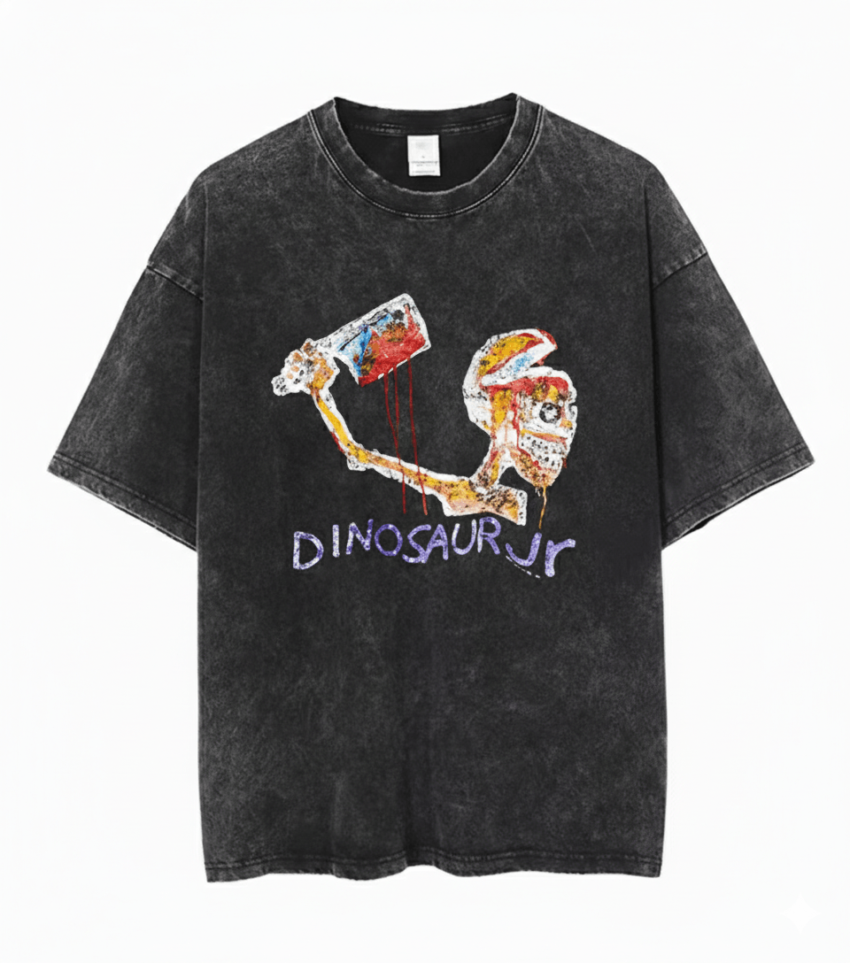 Other Y2k Street Retro Creepy Dinosaur High Quality Washed T Shirt Hoodie, Sweatshirt | PodTeesHub.com