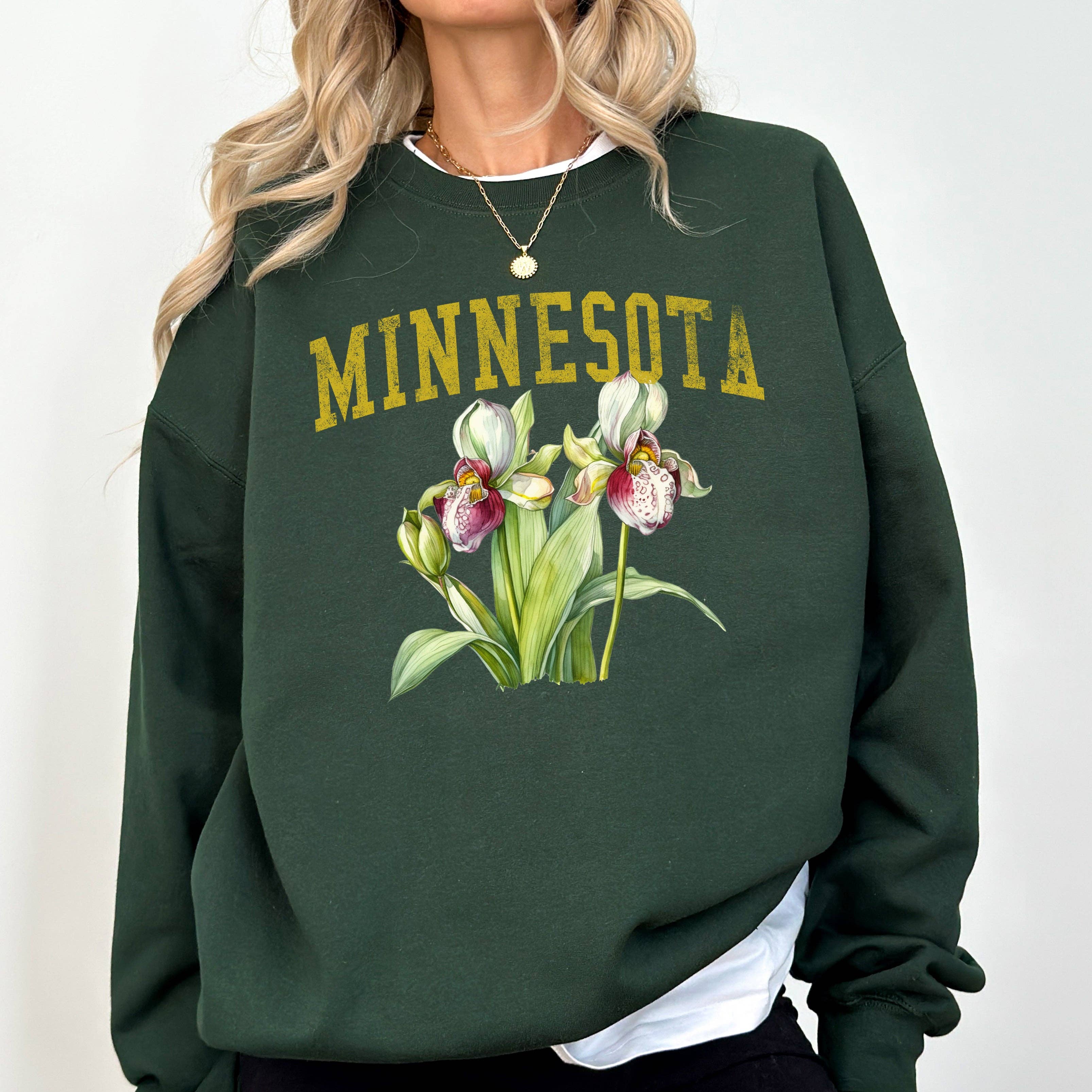 Minnesota State Flower Sweatshirt T-Shirts, Hoodie | PodTeesHub.com