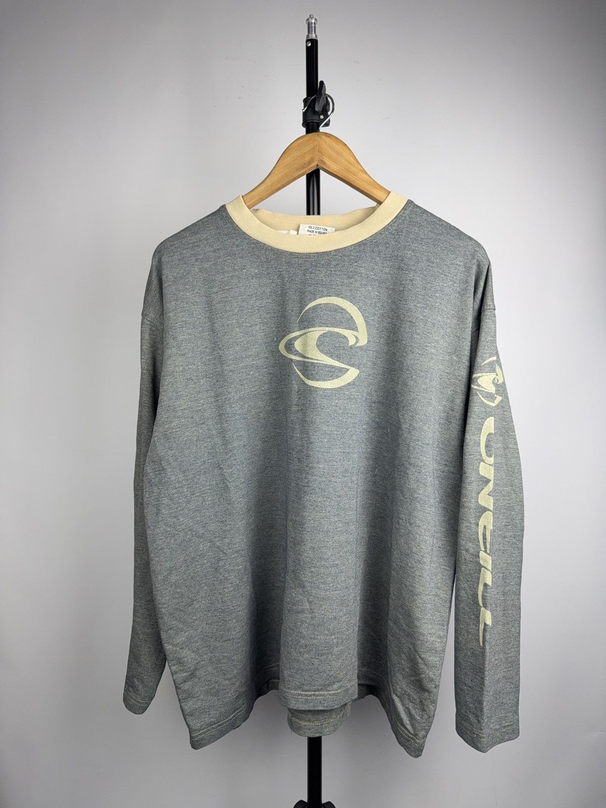 Neill O Neill Surf Skate Long Sleeve Logo Tee Y2k Surfwear Grey Hoodie, Sweatshirt | PodTeesHub.com