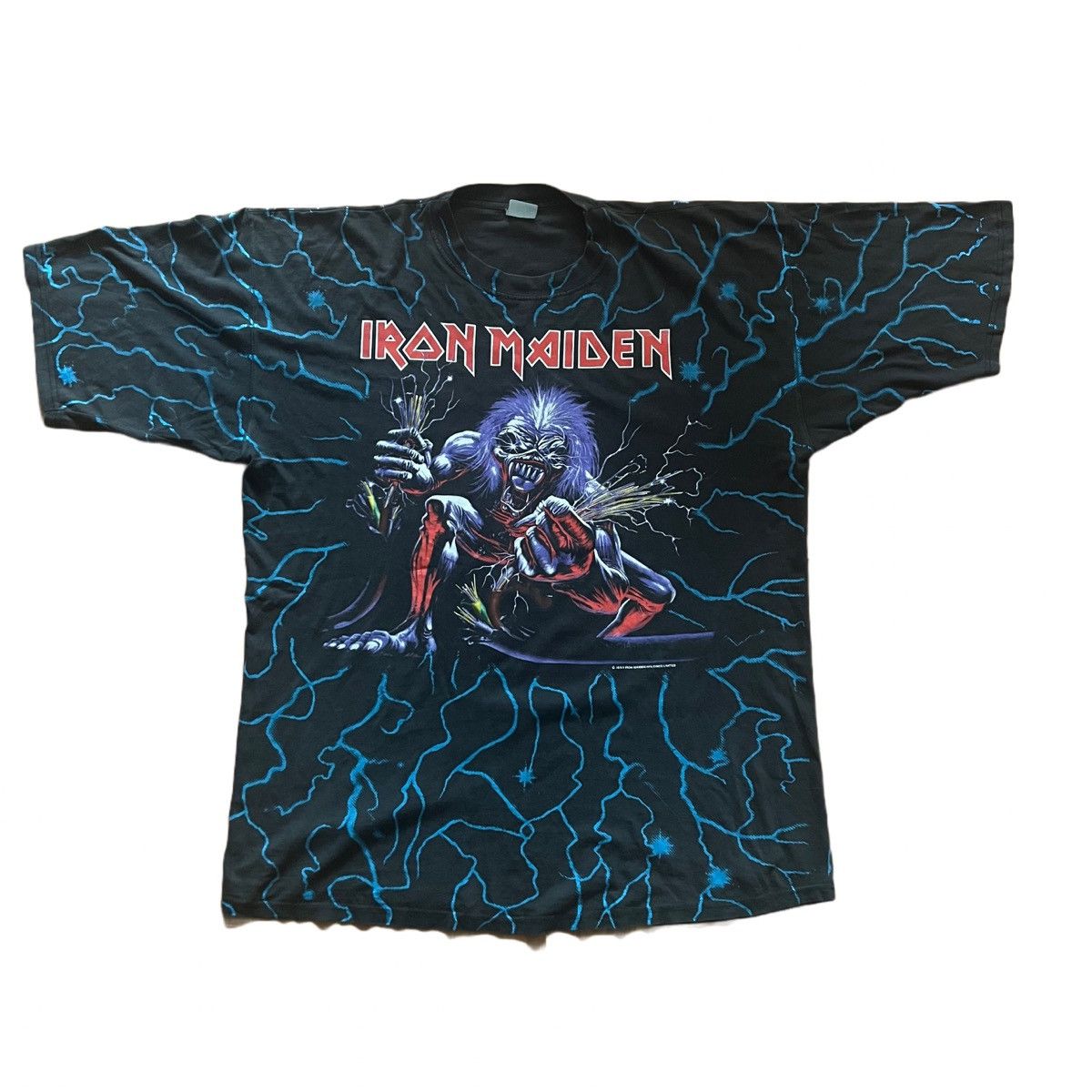 Iron Maiden X Vintage Vintage 1993 Iron Maiden A Real Life Tour Metal Tshirt Hoodie, Sweatshirt | PodTeesHub.com