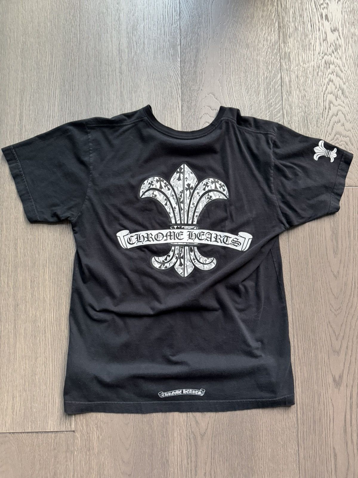 Hearts Chrome Hearts Fluer De Lis Scroll Black T Shirt Hoodie, Sweatshirt | PodTeesHub.com