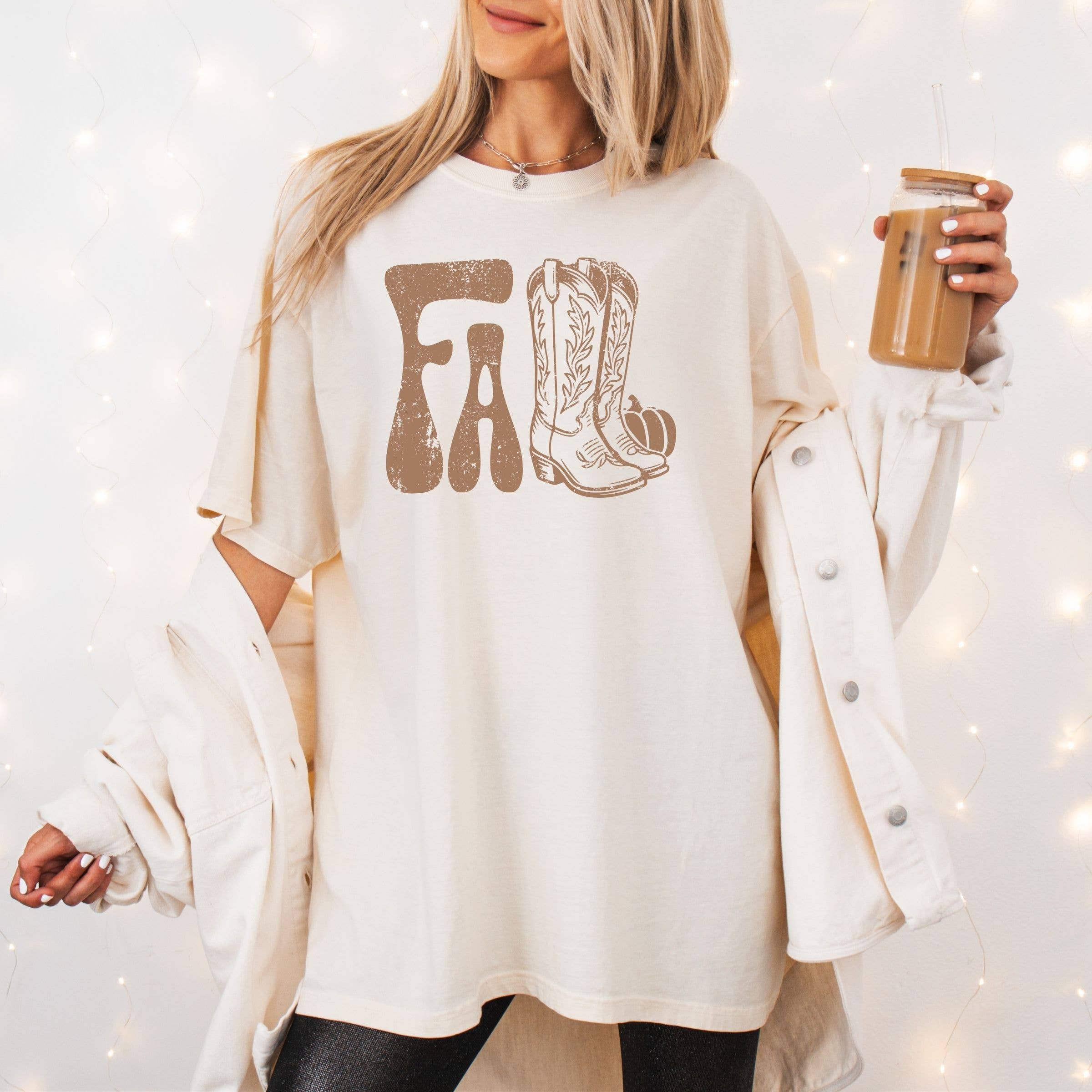 Fall Western Cowboy Boots Fall Graphic Tee - Christian Tee Hoodie, Sweatshirt | PodTeesHub.com