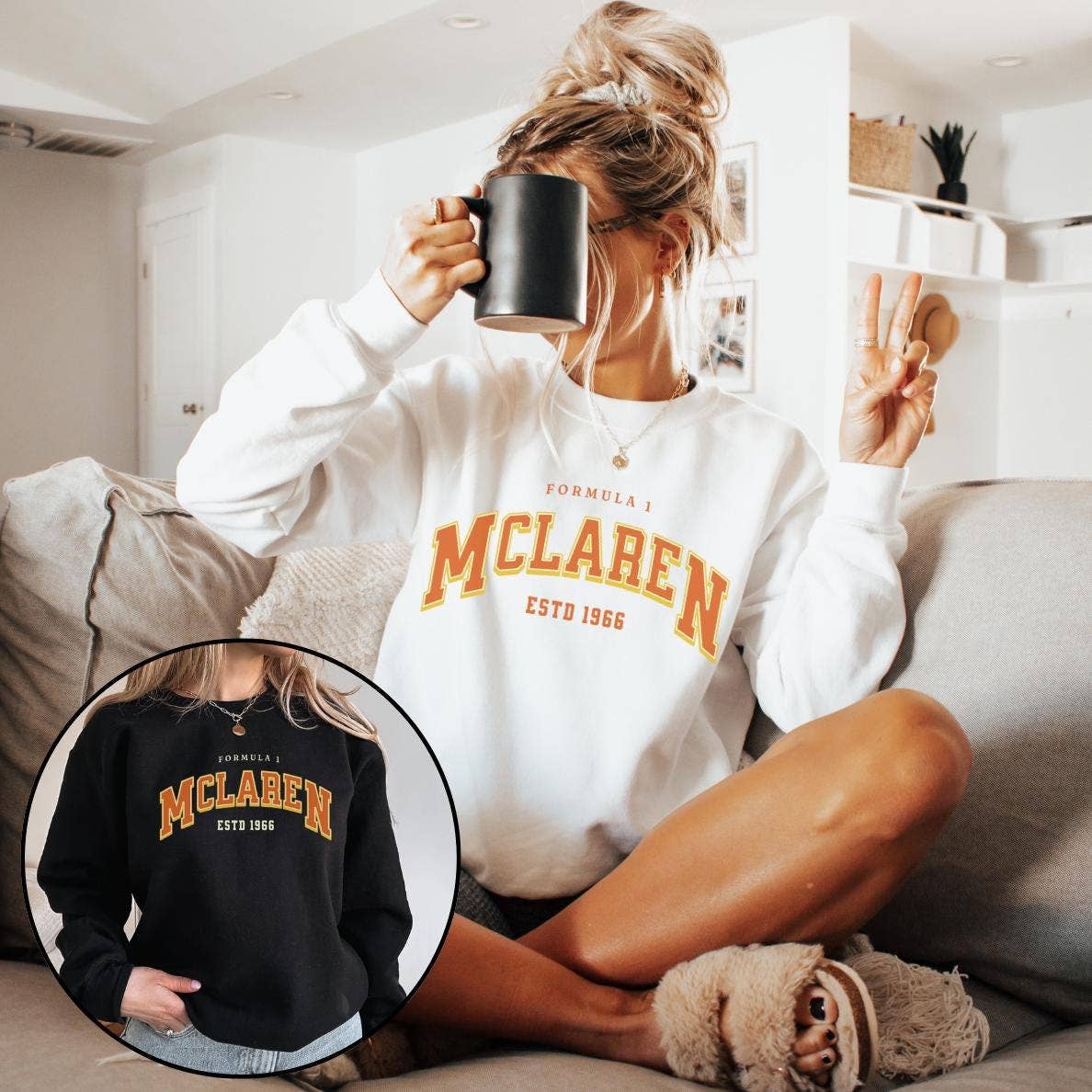Mclaren Formula 1 Racing Unisex Crewneck Sweatshirt T-Shirts, Hoodie | PodTeesHub.com