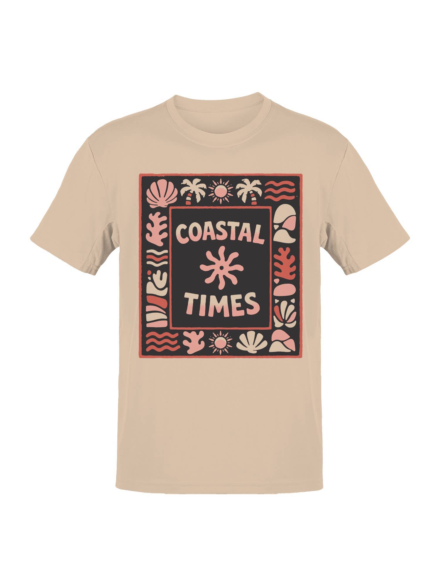 Coastal Times Ocean Vibes Art Men's T-Shirt Hoodie, Sweatshirt | PodTeesHub.com