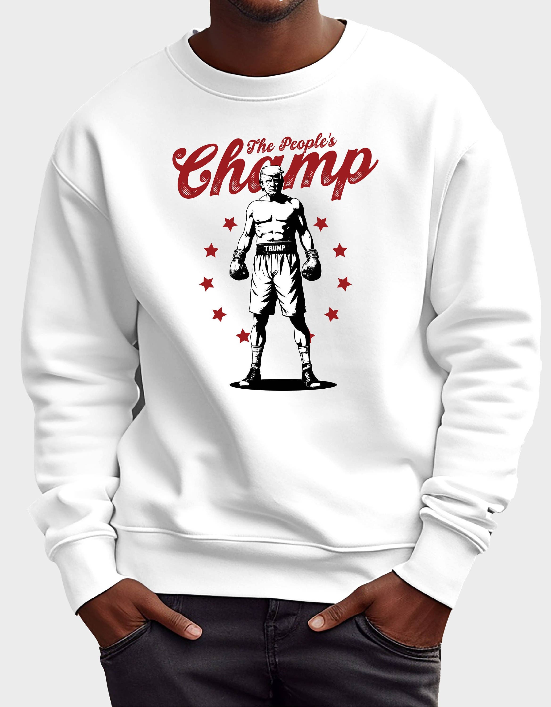 The People's Champion Trump 2024 Crewneck Sweatshirt T-Shirts, Hoodie | PodTeesHub.com