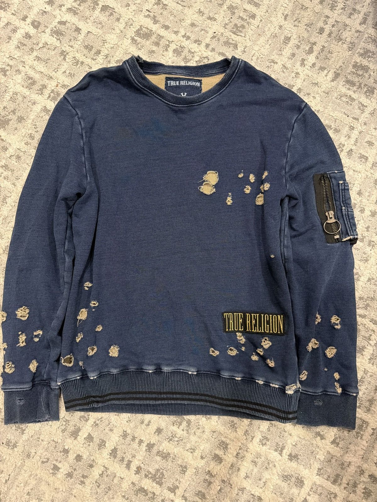 Religion True Religion Distressed Crewneck T-Shirts, Hoodie, Sweatshirt | PodTeesHub.com