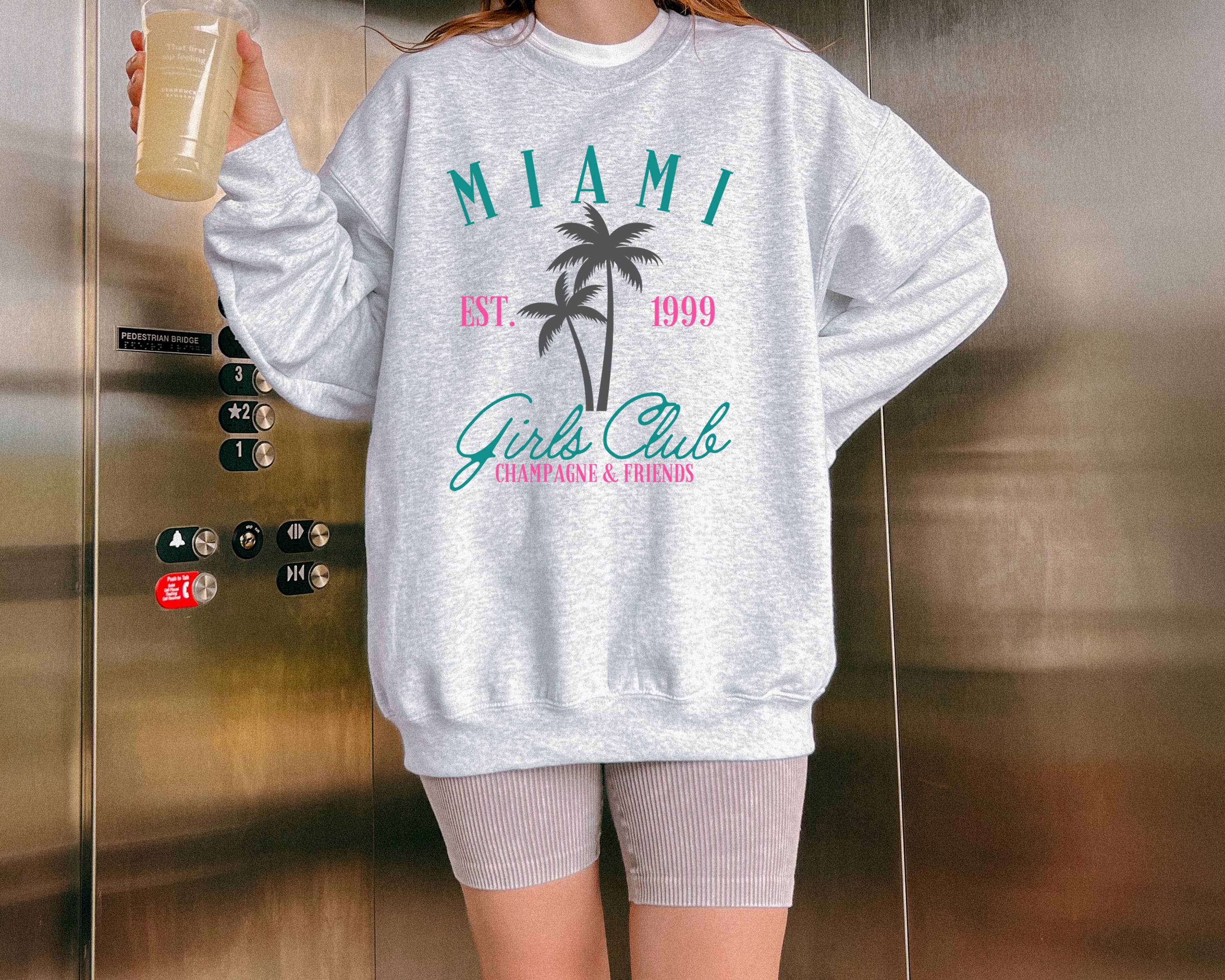 Miami, Miami Girls Club, Travel Sweatshirt, Graphic Tee Hoodie | PodTeesHub.com