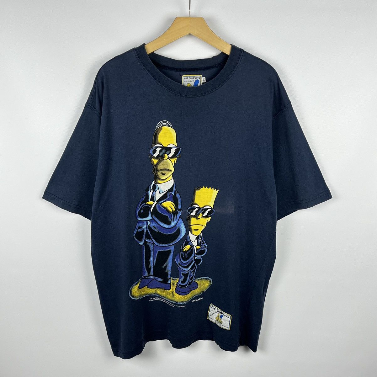 Simpsons Vintage The Simpsons Men In Black Y2k Cartoon Tee 1998 Hoodie, Sweatshirt | PodTeesHub.com