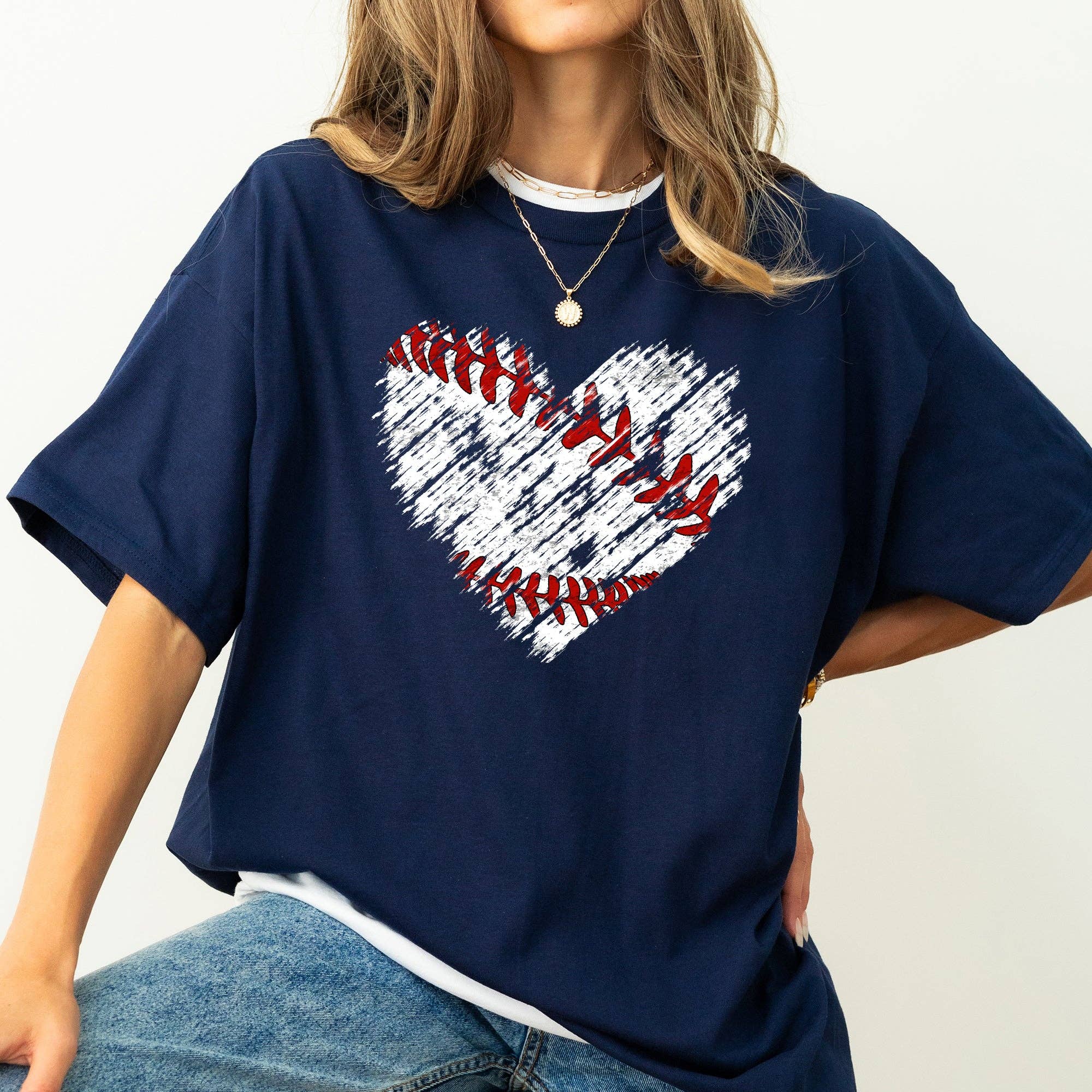 Retro Baseball Heart, Vintage Comfort Colors Tshirt Hoodie, Sweatshirt | PodTeesHub.com