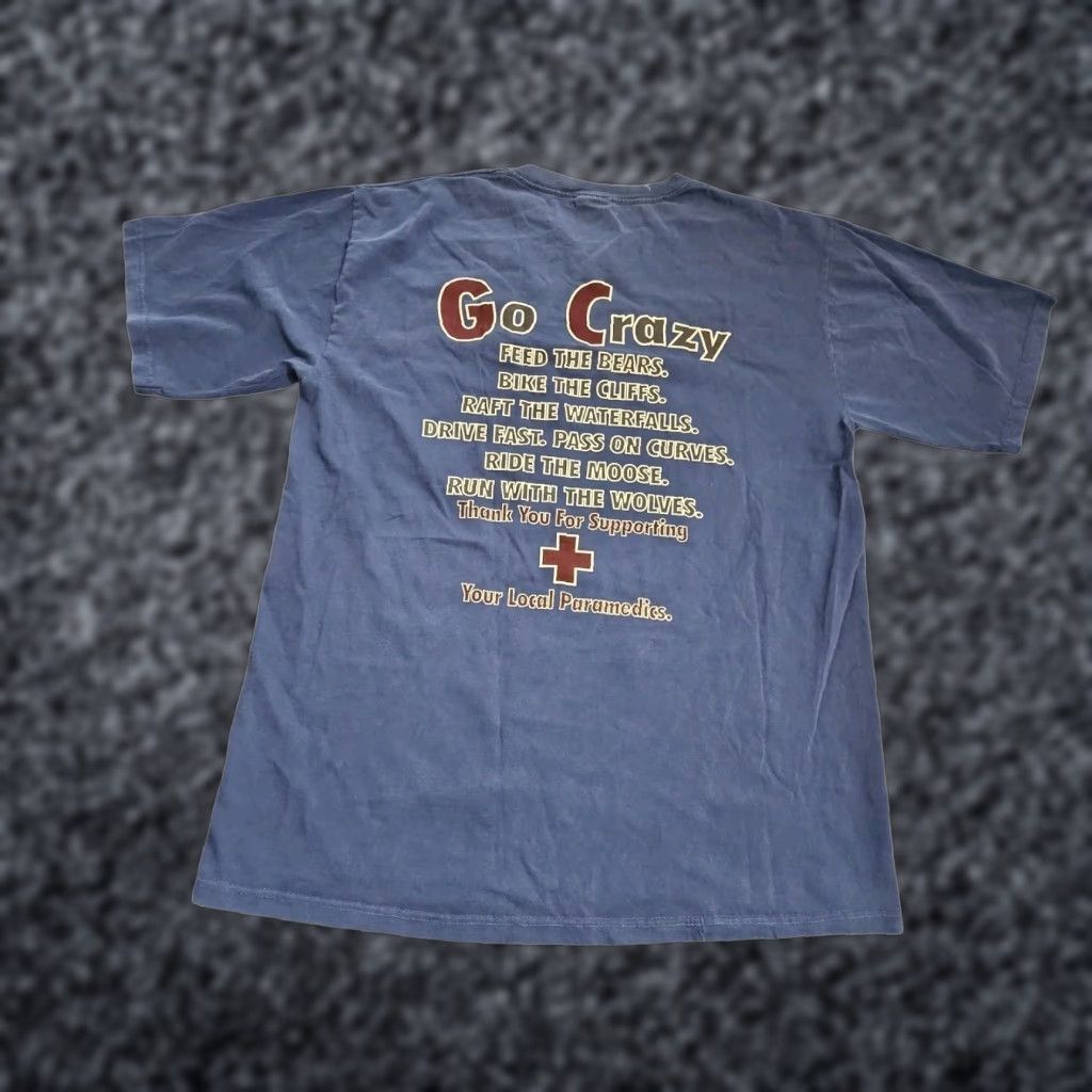 Vintage Delta 90s Great Smoky Mountains Paramedic Funny T Shirt Large Blue Mens Hoodie, Sweatshirt | PodTeesHub.com