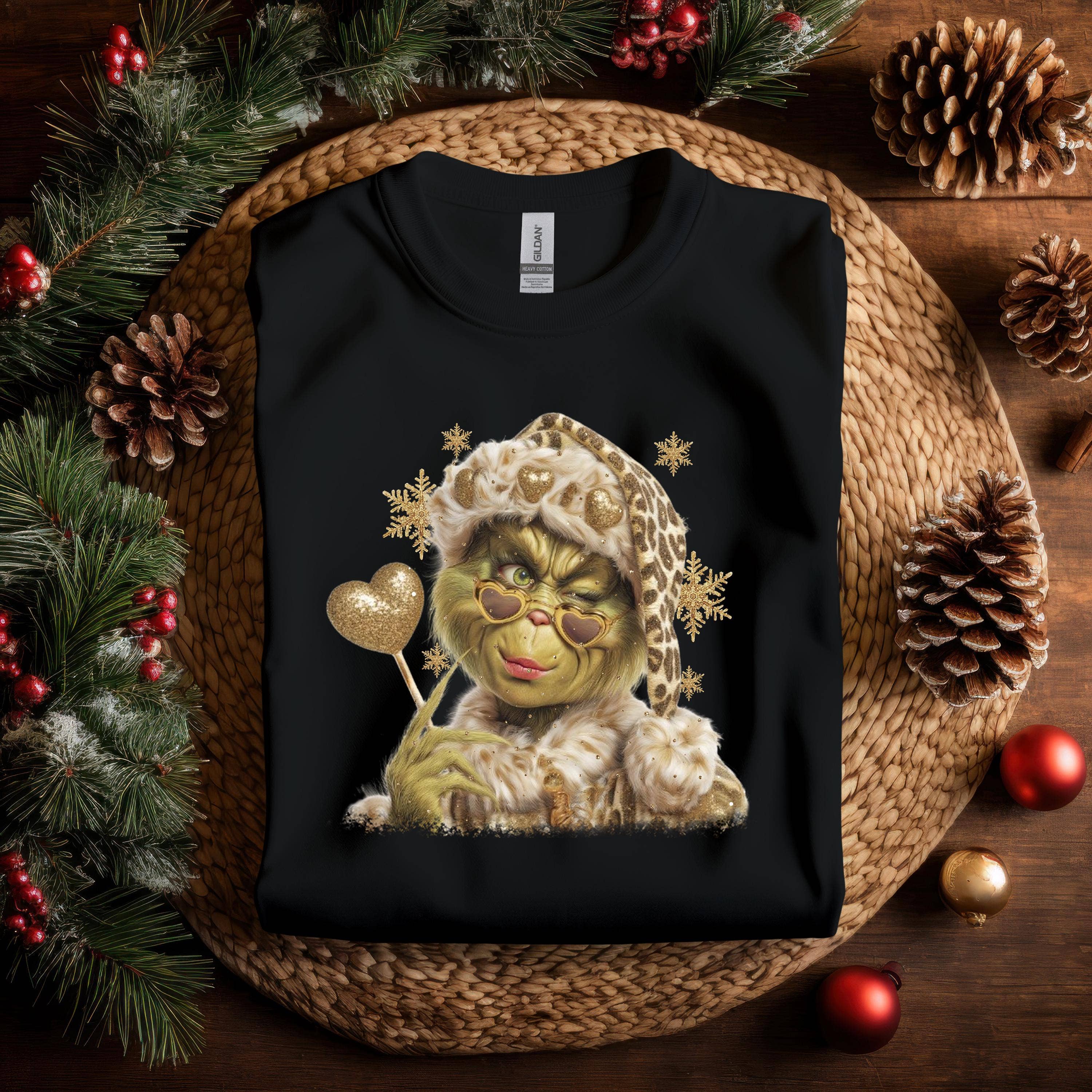 Preppy Glitter Christmas Shirt, Christmas Sweatshirt Hoodie | PodTeesHub.com