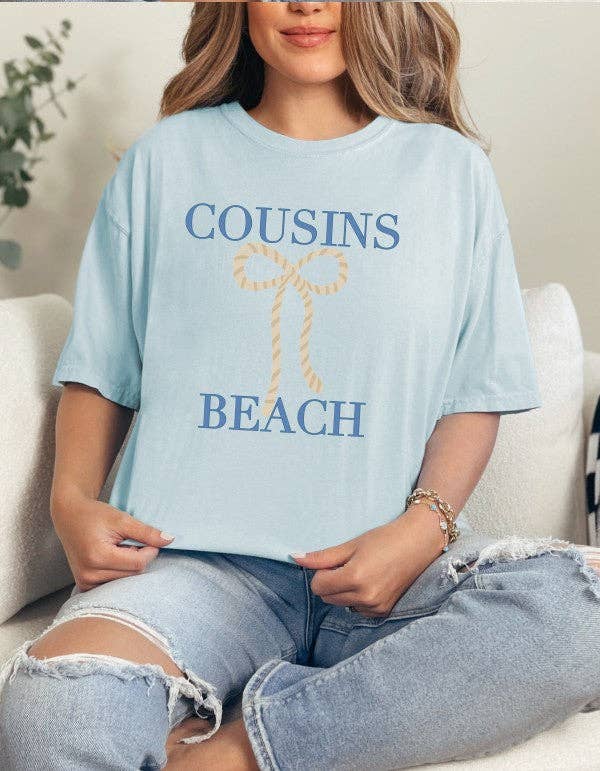 Cousins Beach Rope Bow Graphic Tee Hoodie, Sweatshirt | PodTeesHub.com