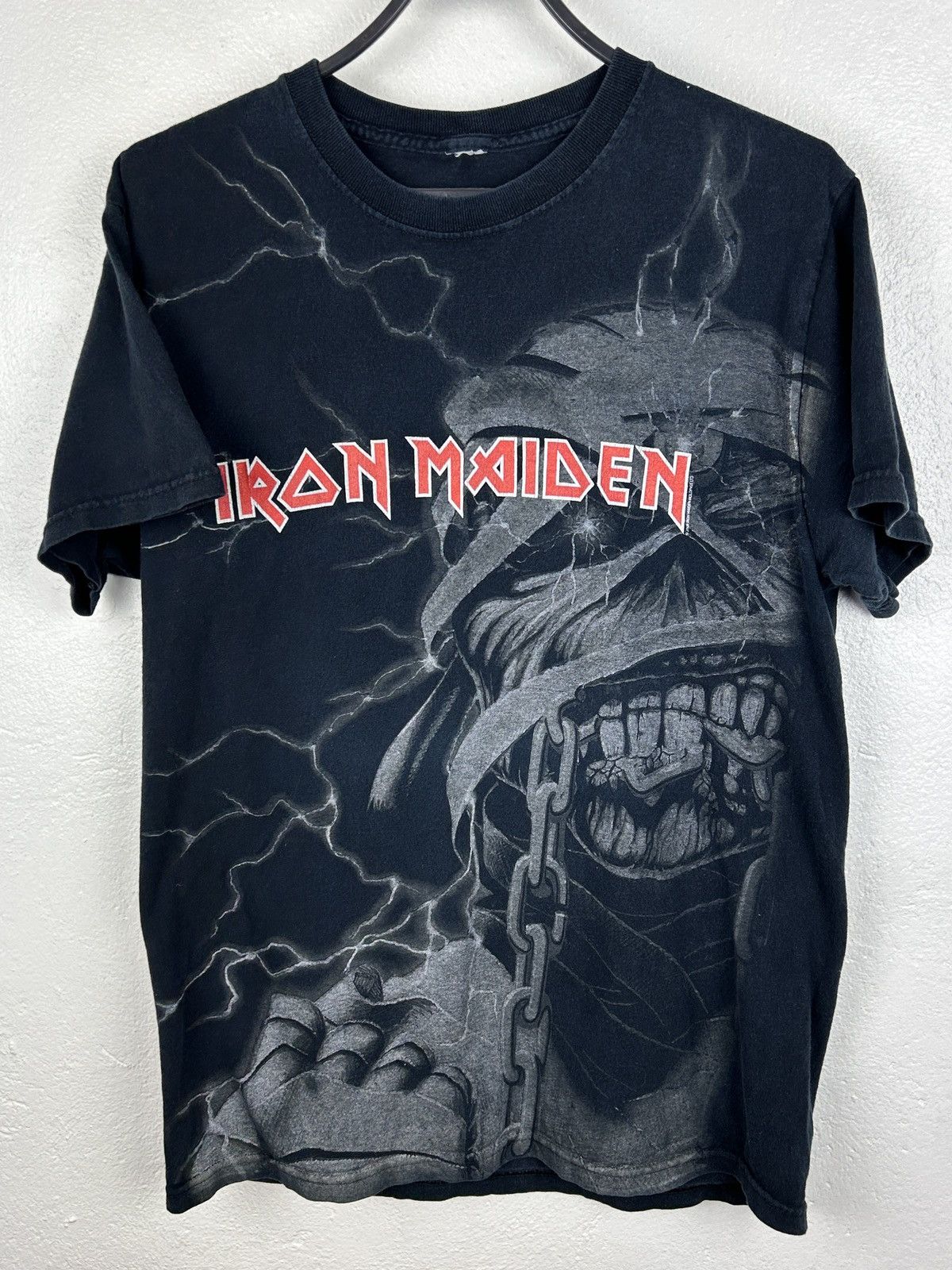 Band Tees 00s Vintage Iron Maiden 2008 Allover Print Aop Band T Shirt Hoodie, Sweatshirt | PodTeesHub.com