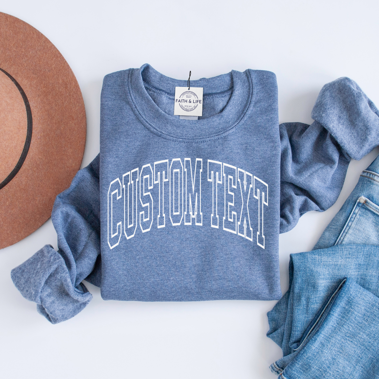 Custom Sweatshirt Varsity College Letter Vintage Sweatshirt T-Shirts, Hoodie | PodTeesHub.com