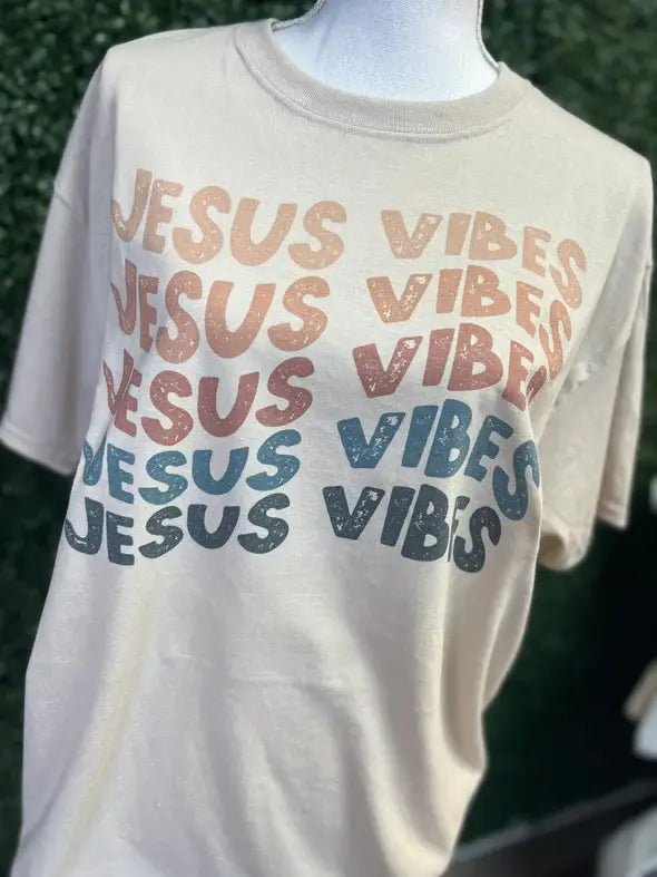 Jesus Vibes On Sand Tee Hoodie, Sweatshirt | PodTeesHub.com