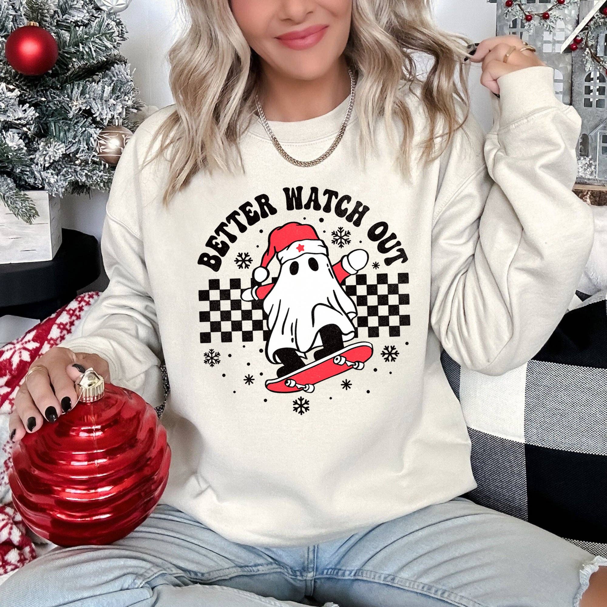 Better Watch Out, Ghost Christmas Sweatshirt T-Shirts, Hoodie | PodTeesHub.com
