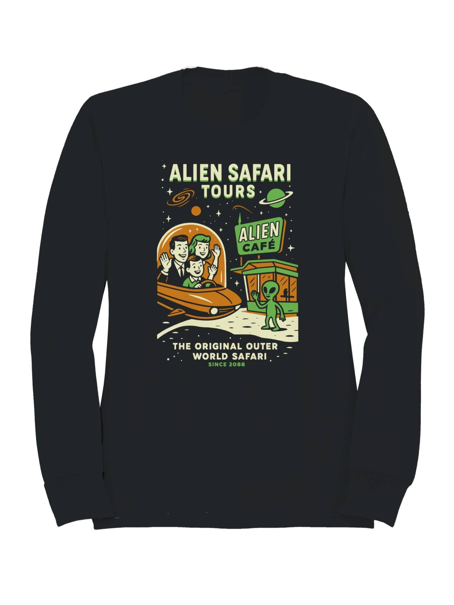 Alien Safari Tours Vintage Design Women's Sweatshirt T-Shirts, Hoodie | PodTeesHub.com