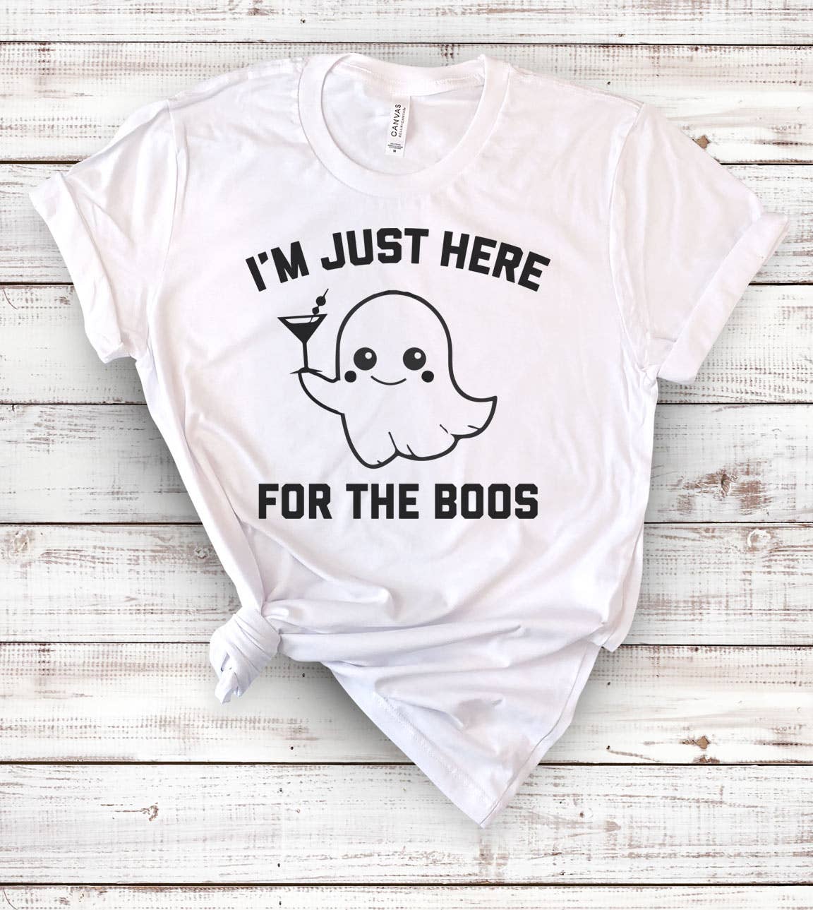 I'm Just Here For the Boos - Halloween Ghost Fun T-Shirt Hoodie, Sweatshirt | PodTeesHub.com