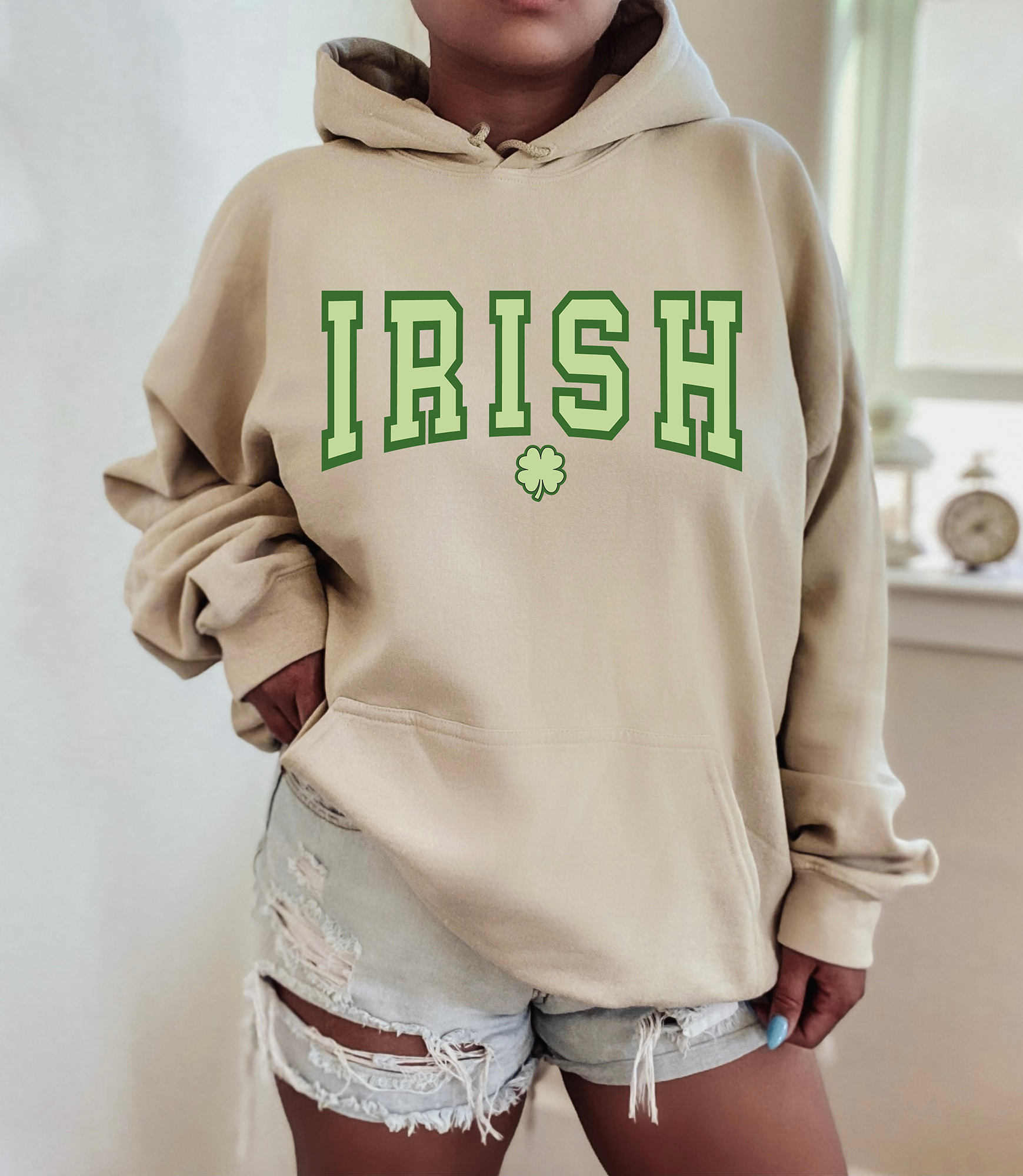 St. Patrick's Day, Hooded Sweatshirt, Hoodie, Feeling Lucky T-Shirts | PodTeesHub.com