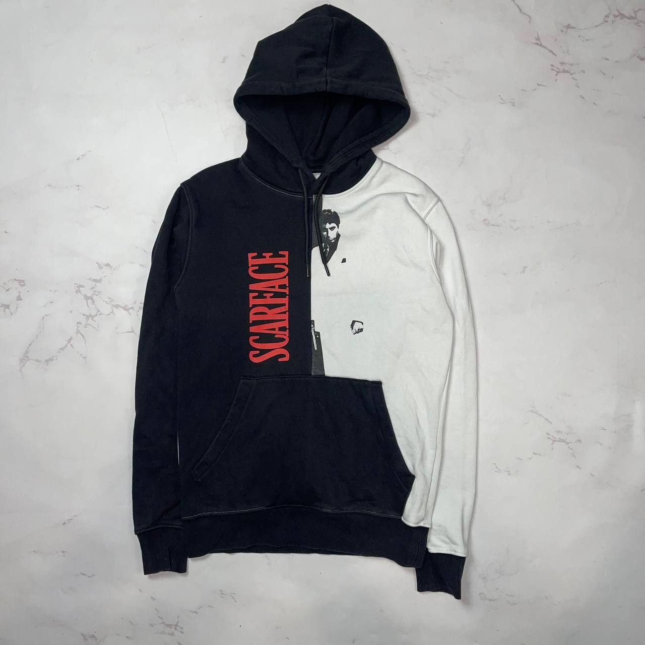 Vintage Scarface Split Sweater Black White T-Shirts, Hoodie, Sweatshirt | PodTeesHub.com