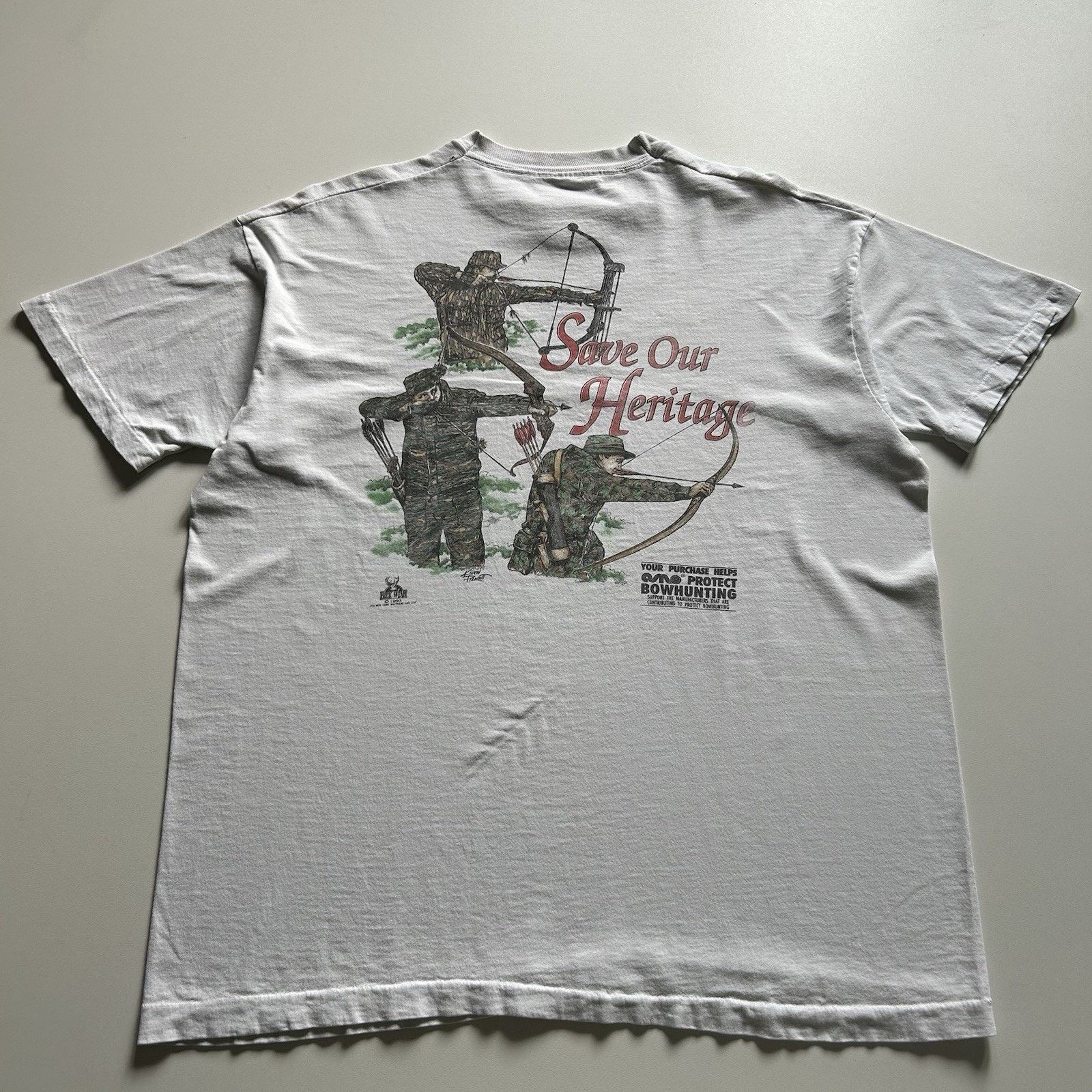 Vintage 90s Deer Bow Hunting Animal Art T Shirt Xl Rare Hoodie, Sweatshirt | PodTeesHub.com