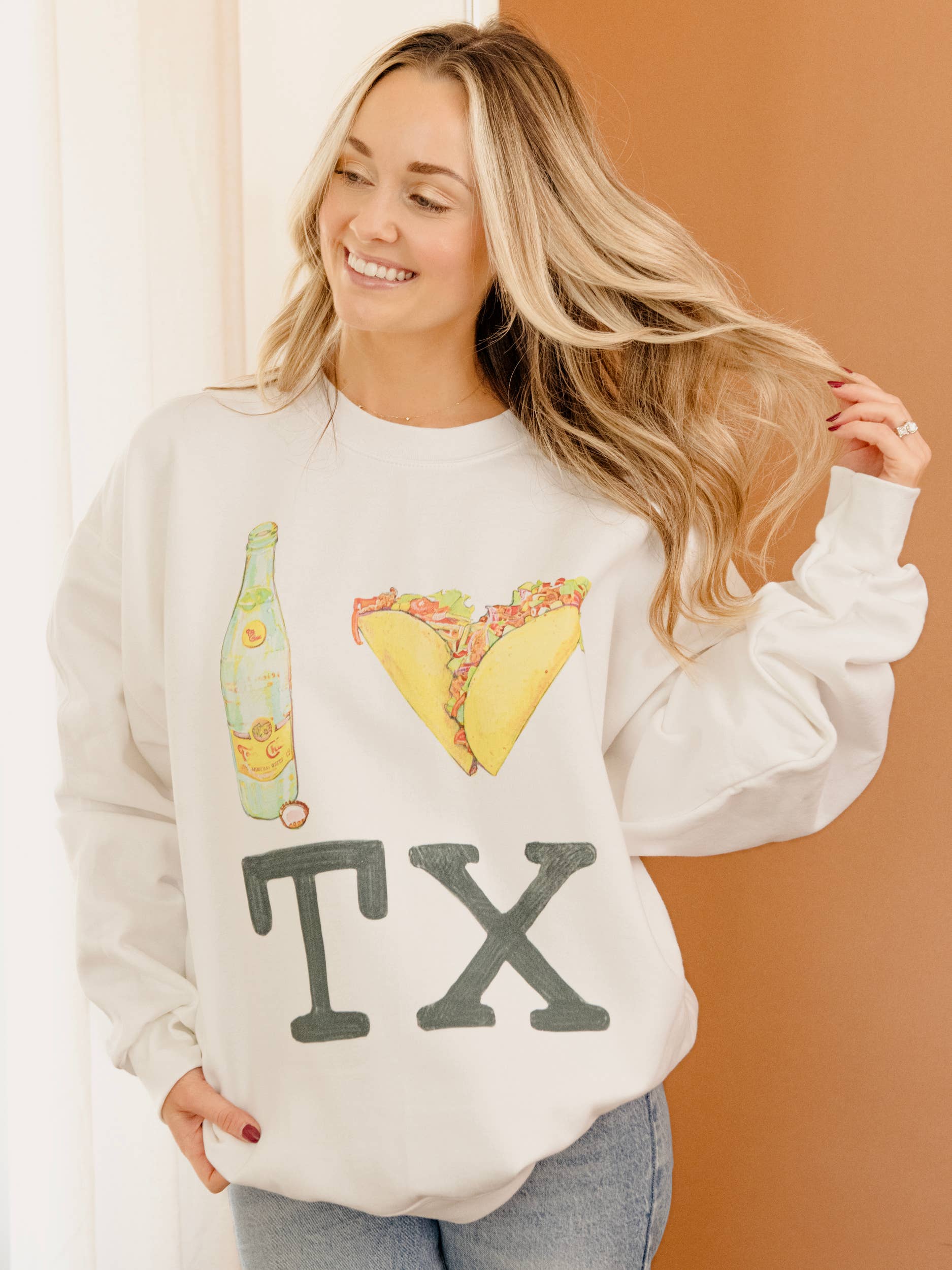 I Heart Tacos Tx White Sweatshirt T-Shirts, Hoodie | PodTeesHub.com