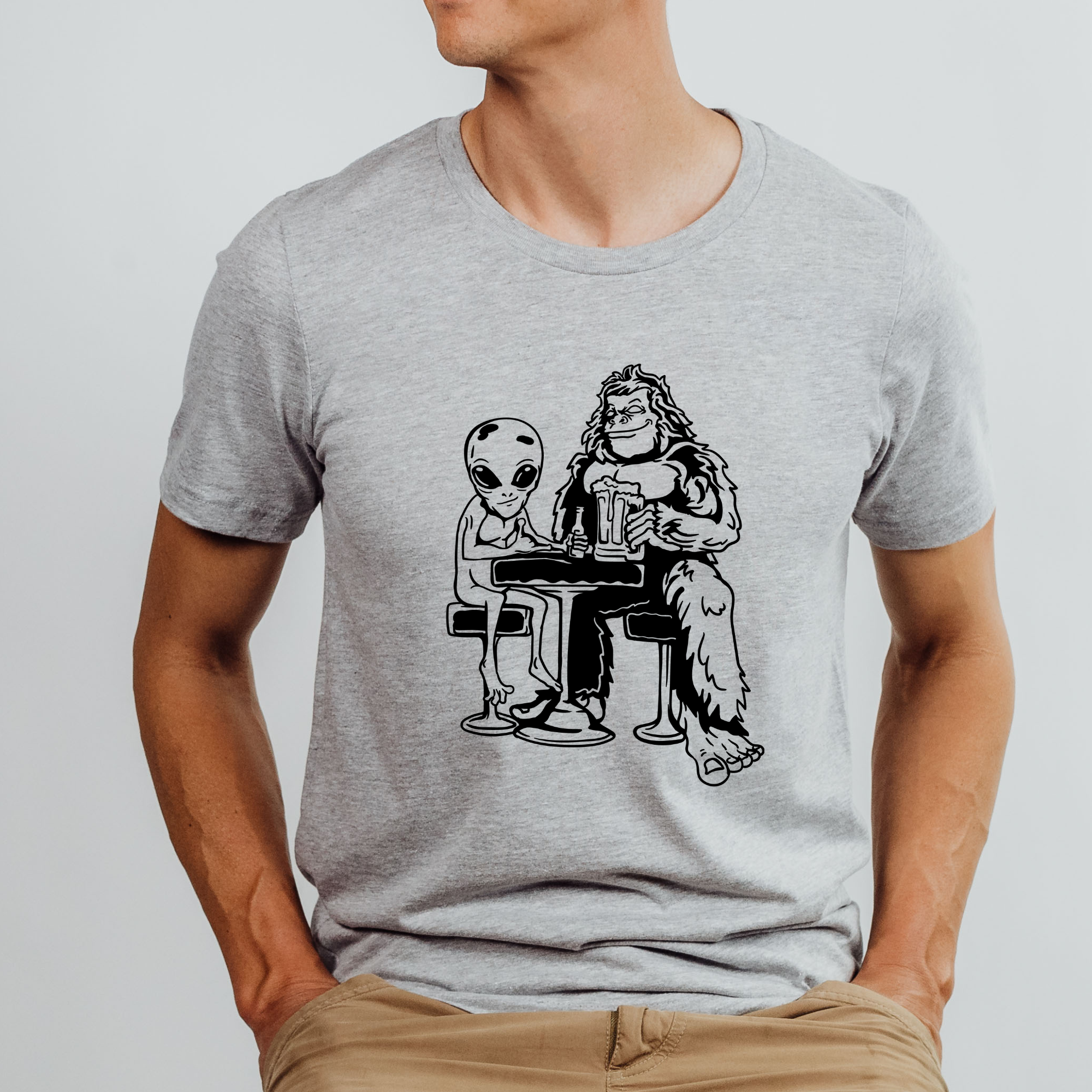 Bigfoot Alien Shirt For Men *Unisex Fit*189 Hoodie, Sweatshirt | PodTeesHub.com
