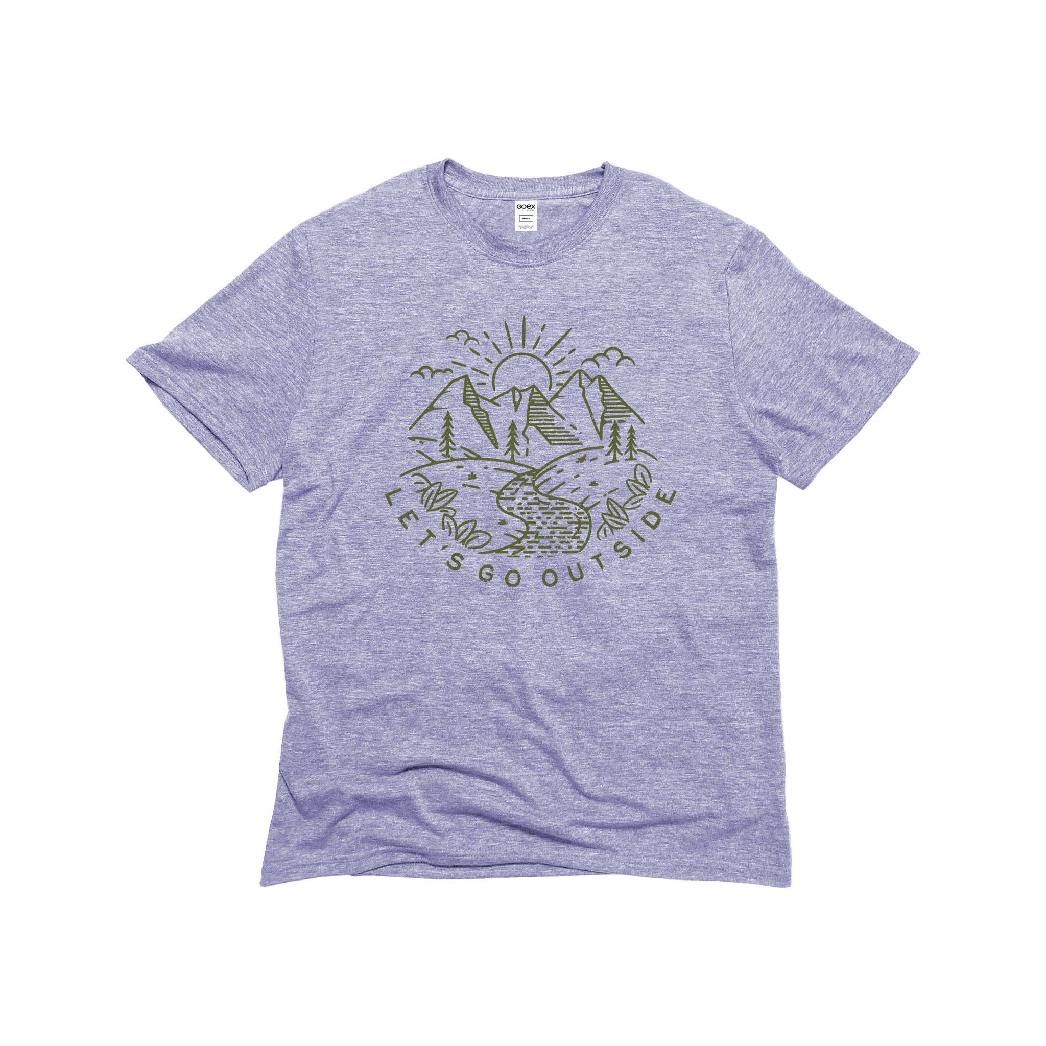Let's Go Outside Graphic Tee - Lavender - 12pk Hoodie, Sweatshirt | PodTeesHub.com