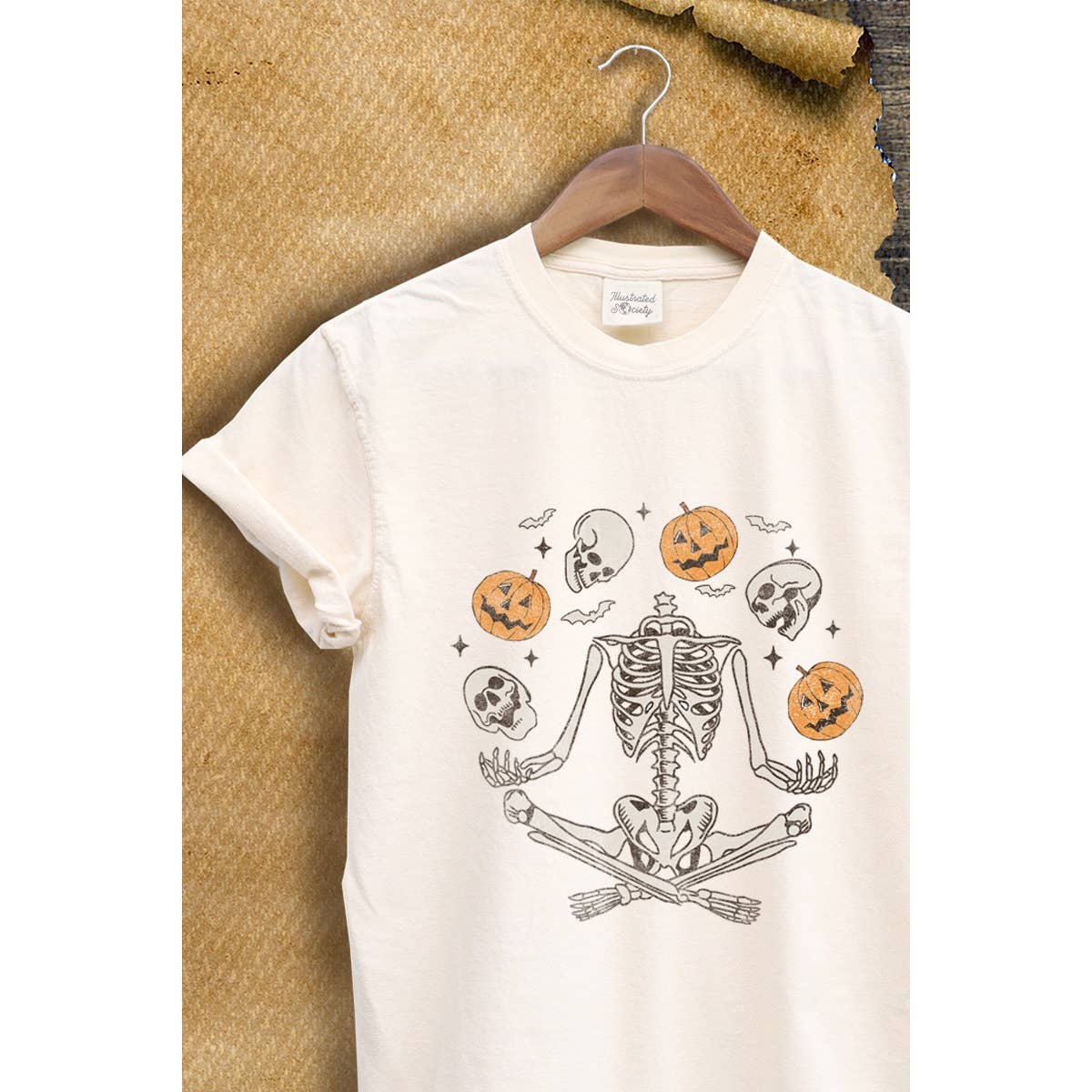 Skelton Halloween Vintage  Graphic Tee Hoodie, Sweatshirt | PodTeesHub.com