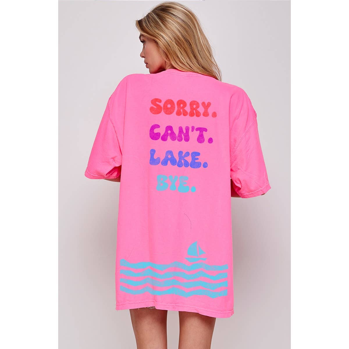 Sorry Cant Lake Bye Vintage Graphic Oversized Tee Hoodie, Sweatshirt | PodTeesHub.com