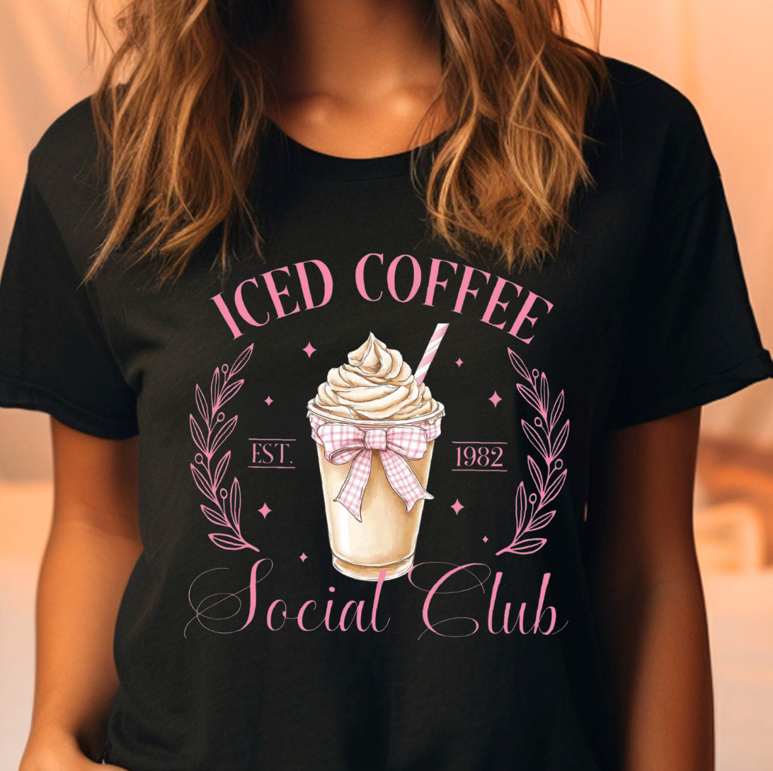 Iced Coffee Social Club Tee Hoodie, Sweatshirt | PodTeesHub.com