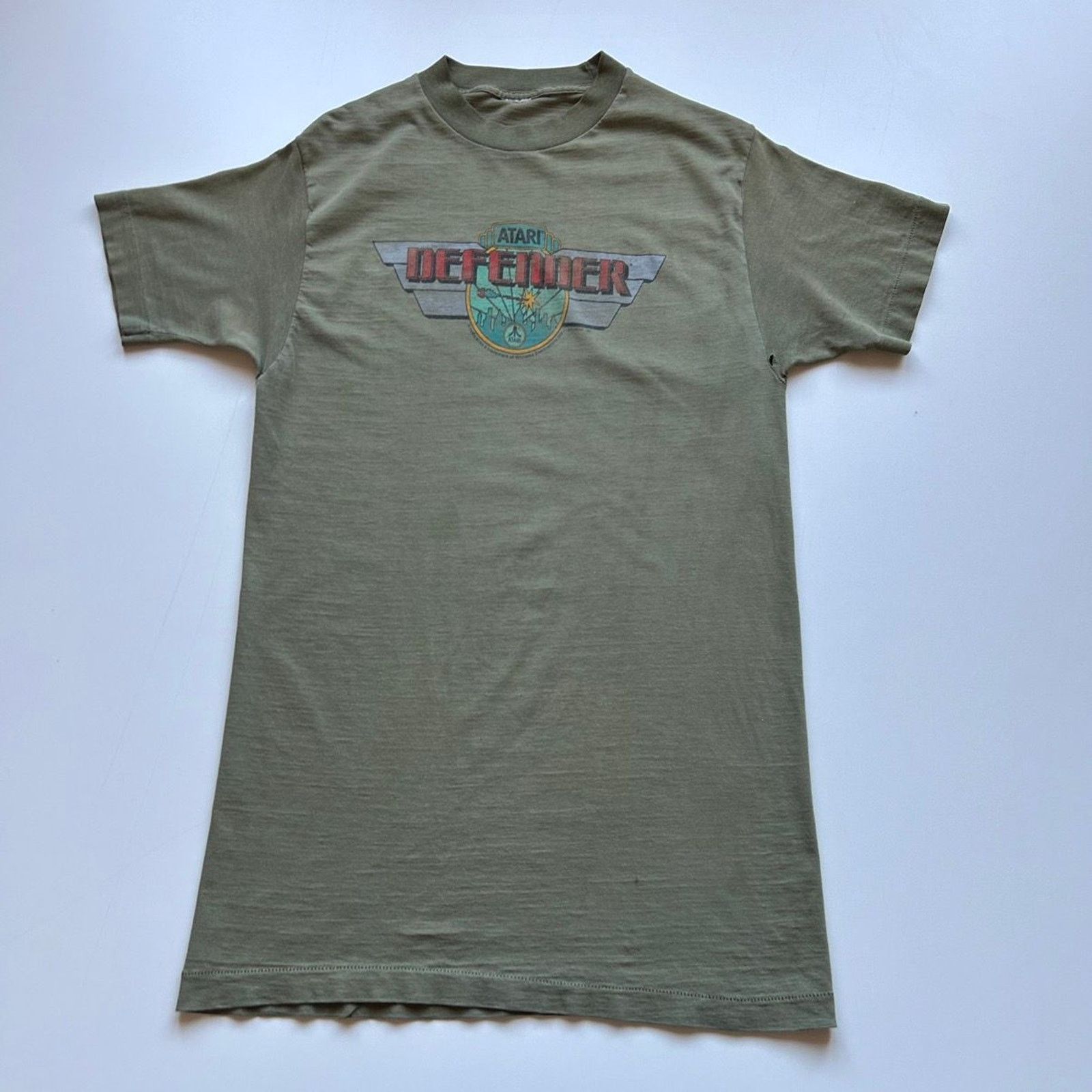 Vintage 80s Atari Defender Video Game Graphic T Shirt Small Hoodie, Sweatshirt | PodTeesHub.com