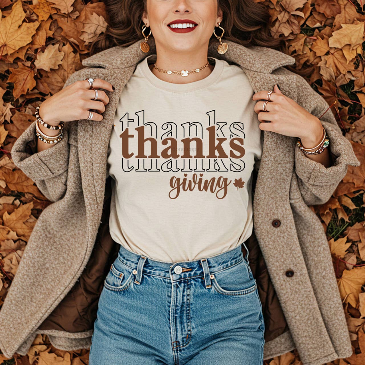 Thanksgiving Stacked Tee Hoodie, Sweatshirt | PodTeesHub.com